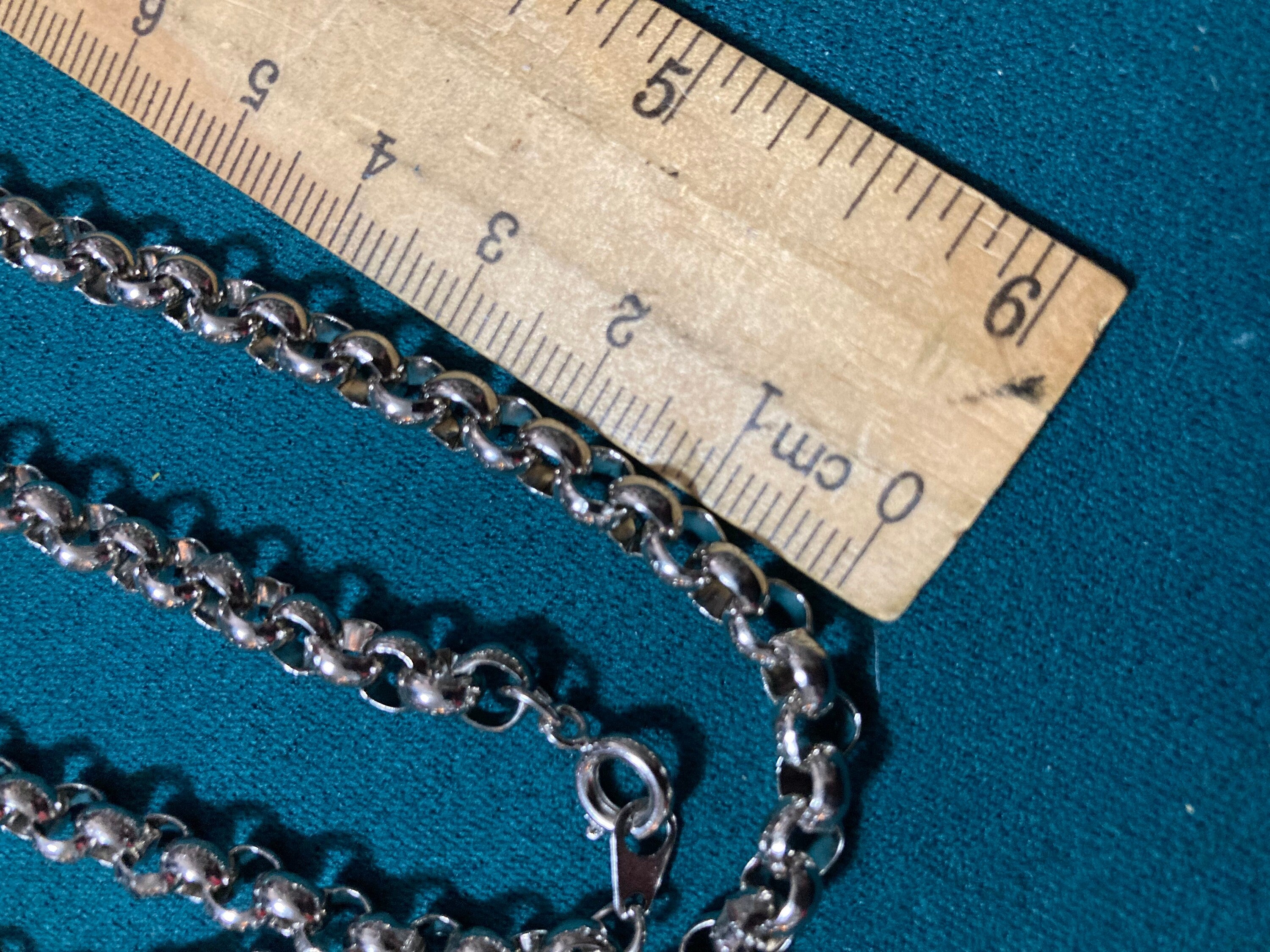 Vintage 80s Silver Plated Belcher Chain Necklace - 23.5" Long