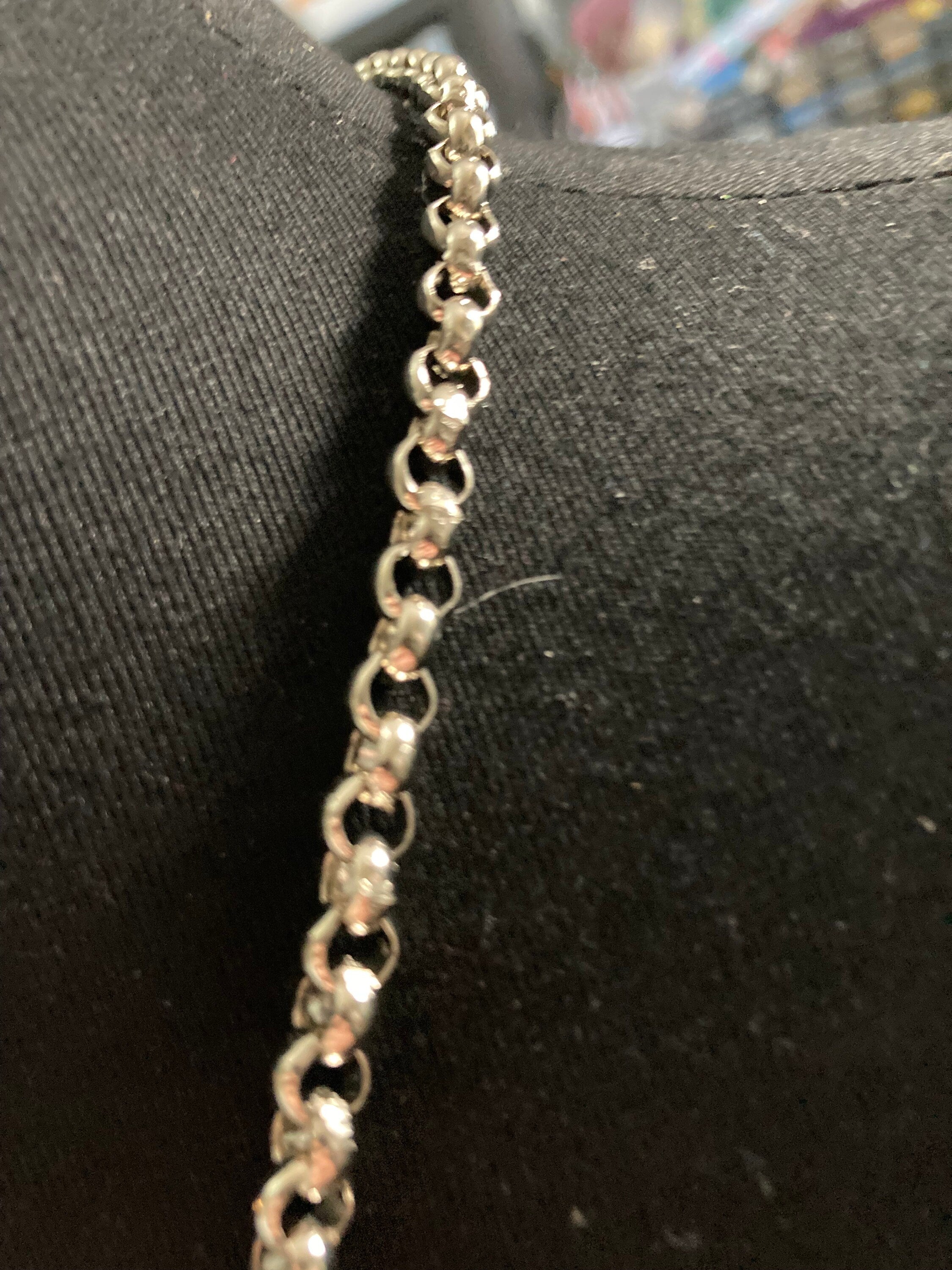 Vintage 80s Silver Plated Belcher Chain Necklace - 23.5" Long