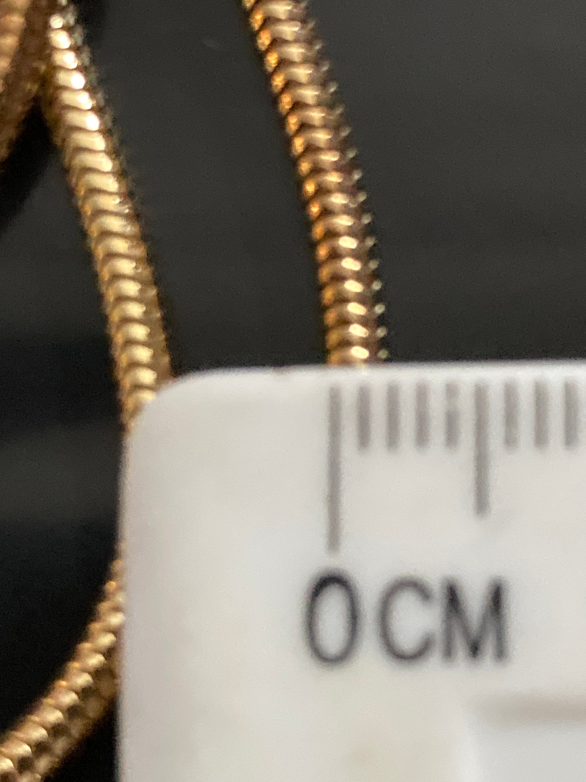 27 inch 90cm long 1980s thick gold plated round snake chain necklace