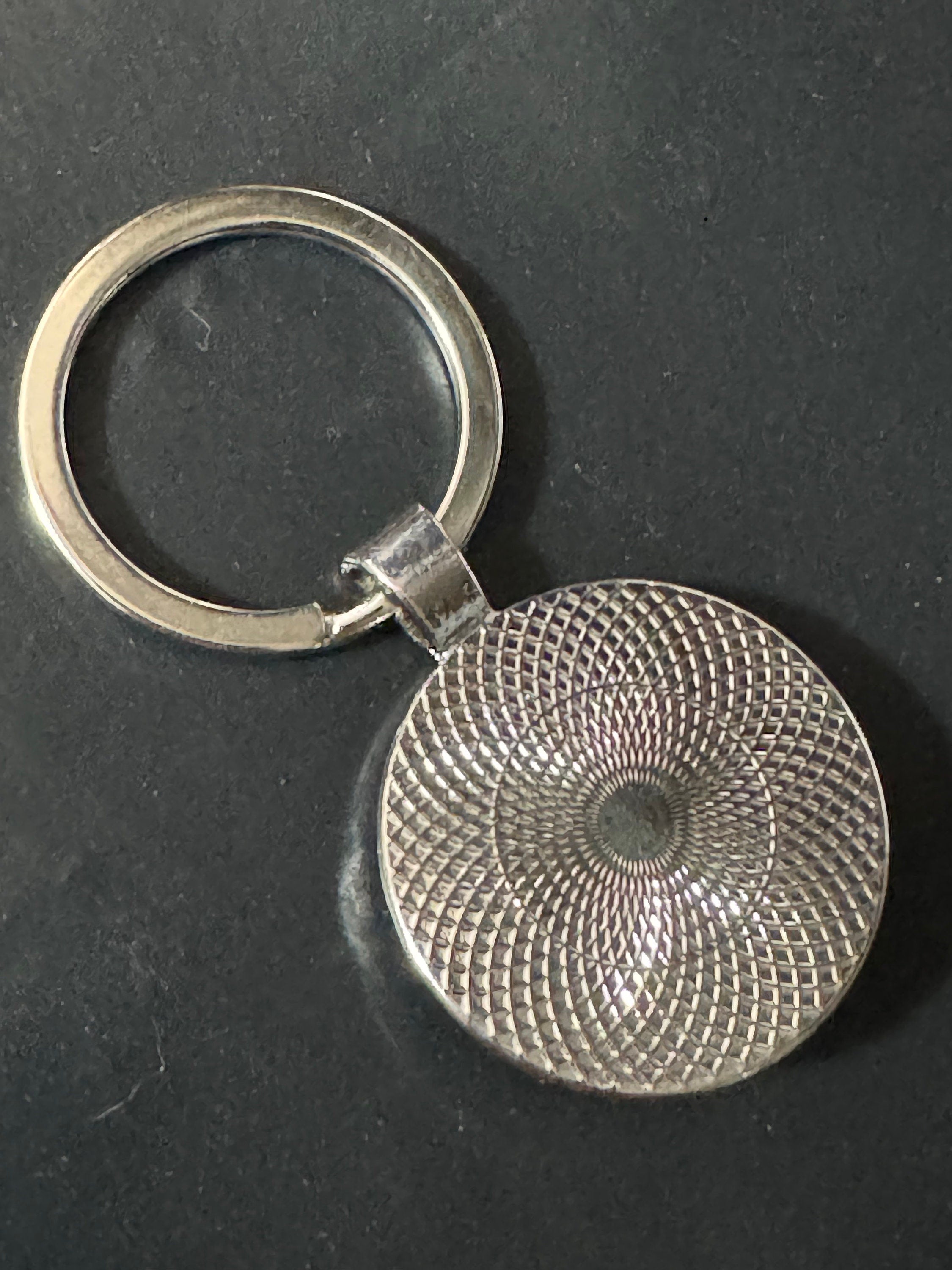 Handmade garden yellow Pink flowers silver tone floral keyring with 25mm glass cabochon