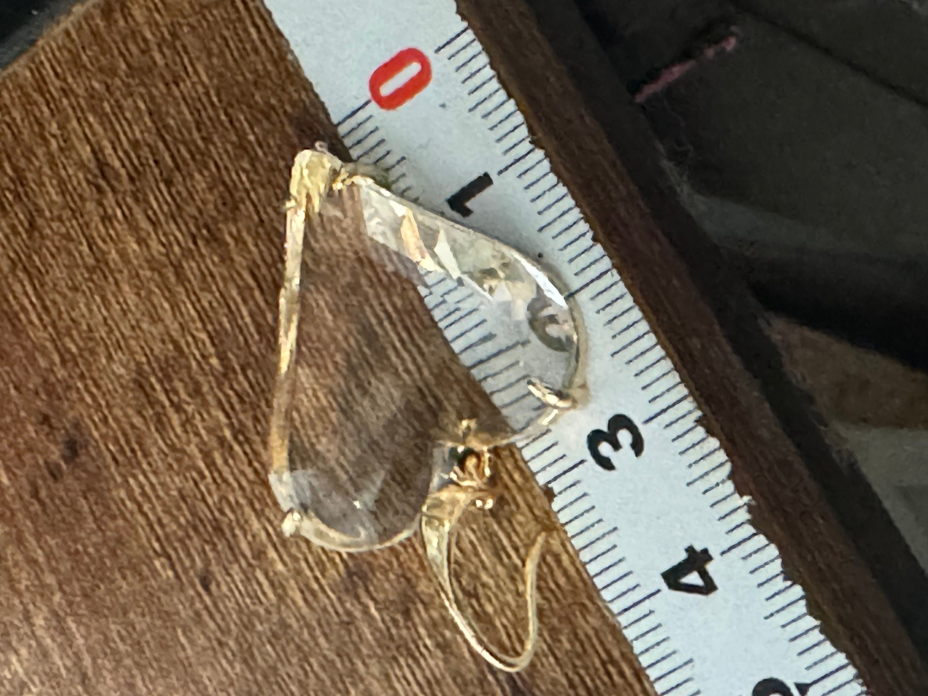 18k gold plated clear love heart crystal drop charm earrings