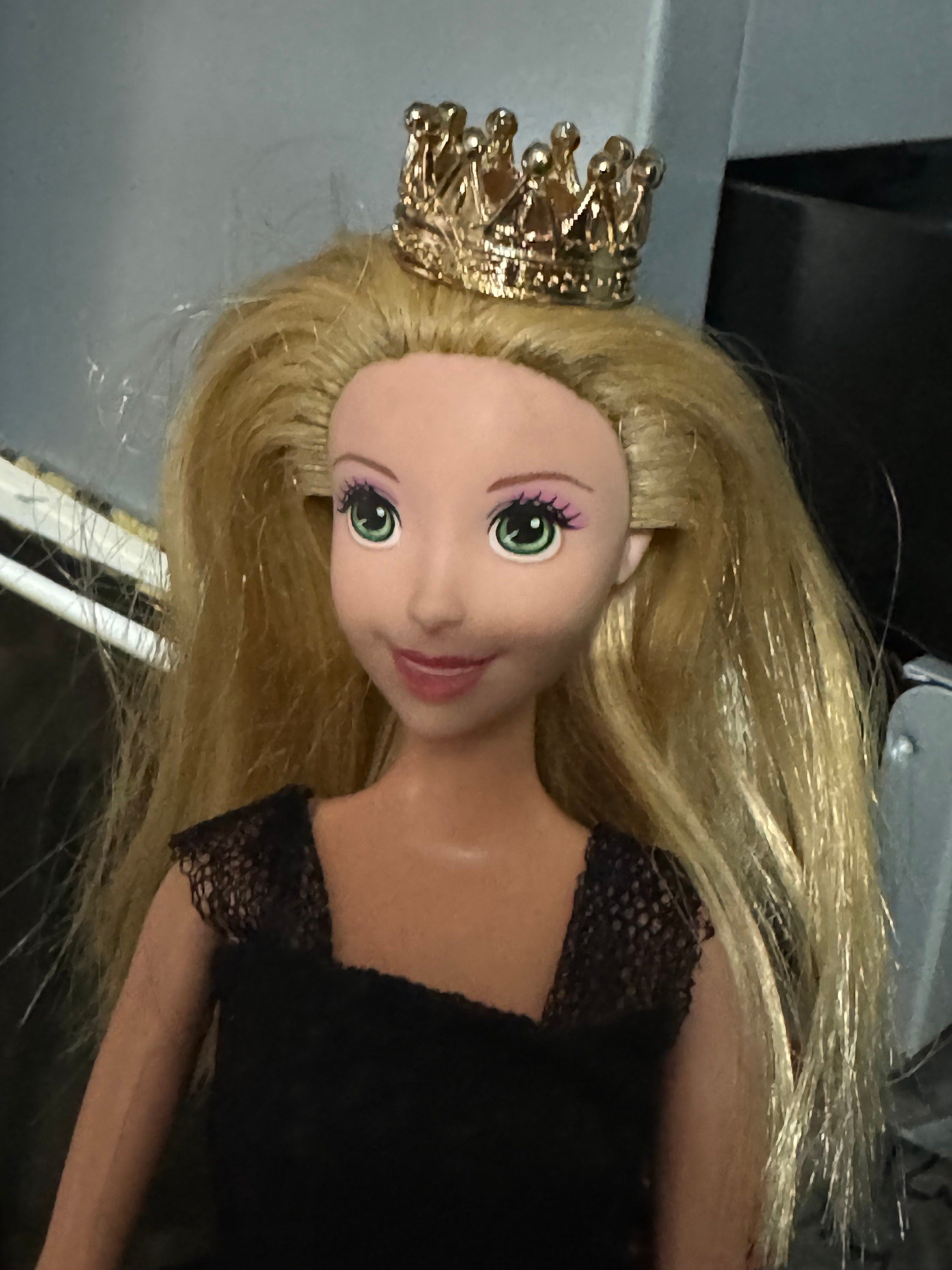 Gold royal crown cake topper decoration craft miniature 22mm x 12mm