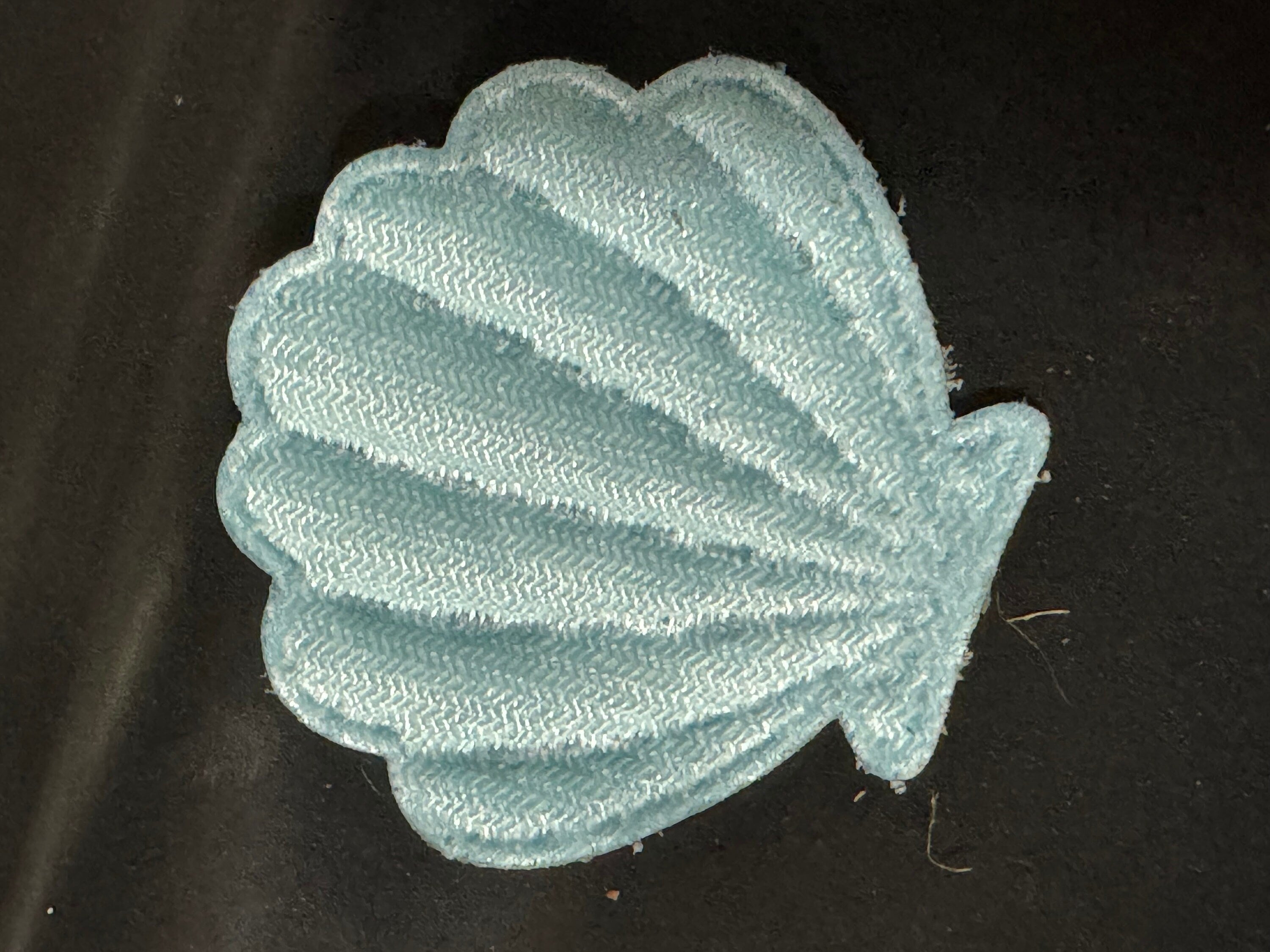 Turquoise Sequin Seashell Patch: Nautical Appliqué (4.5cm x 5cm)