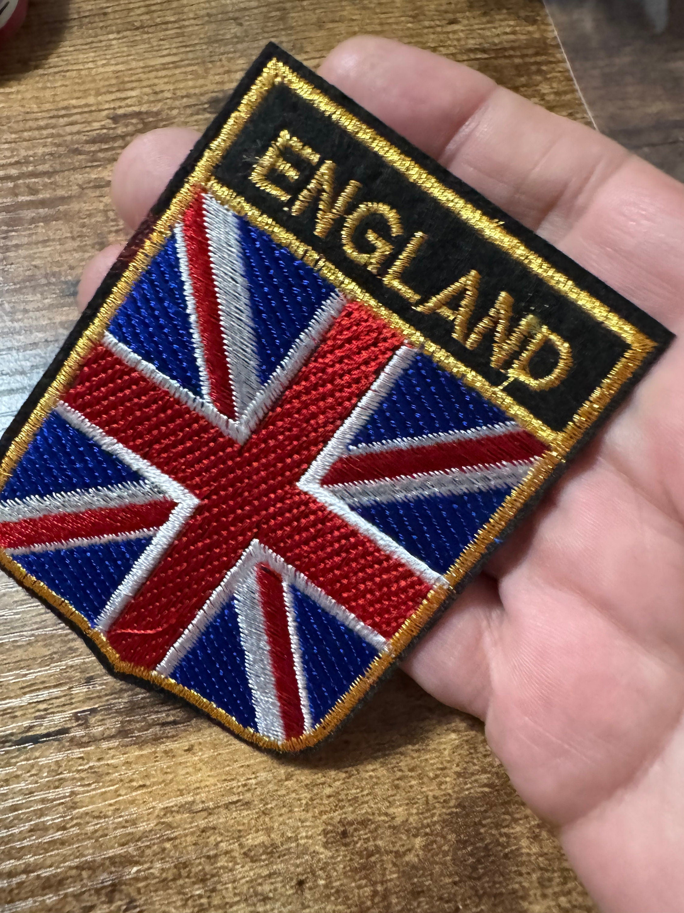 Large Union Jack Patch: England Flag Iron On Appliqué (6.5 x 9cm)