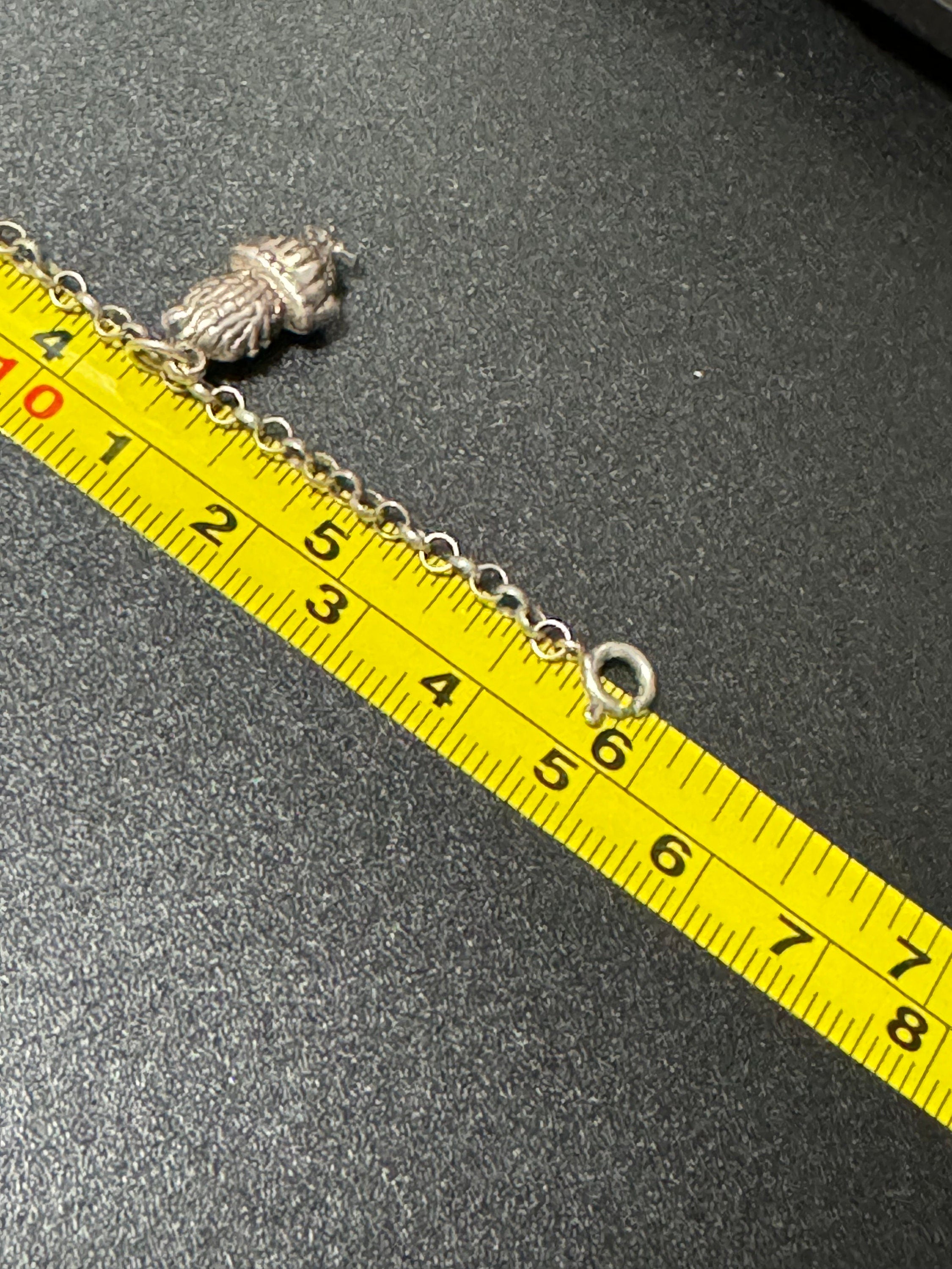 Vintage Sterling Silver Charm Bracelet: Easter Bunny & Bird Charms