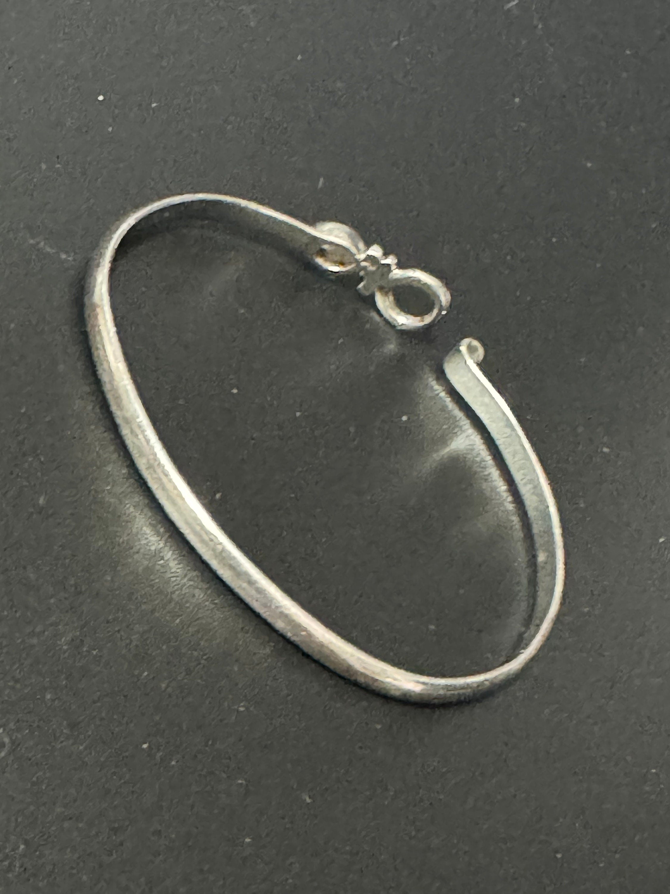 Vintage Sterling Silver Rhinestone Bangle Bracelet
