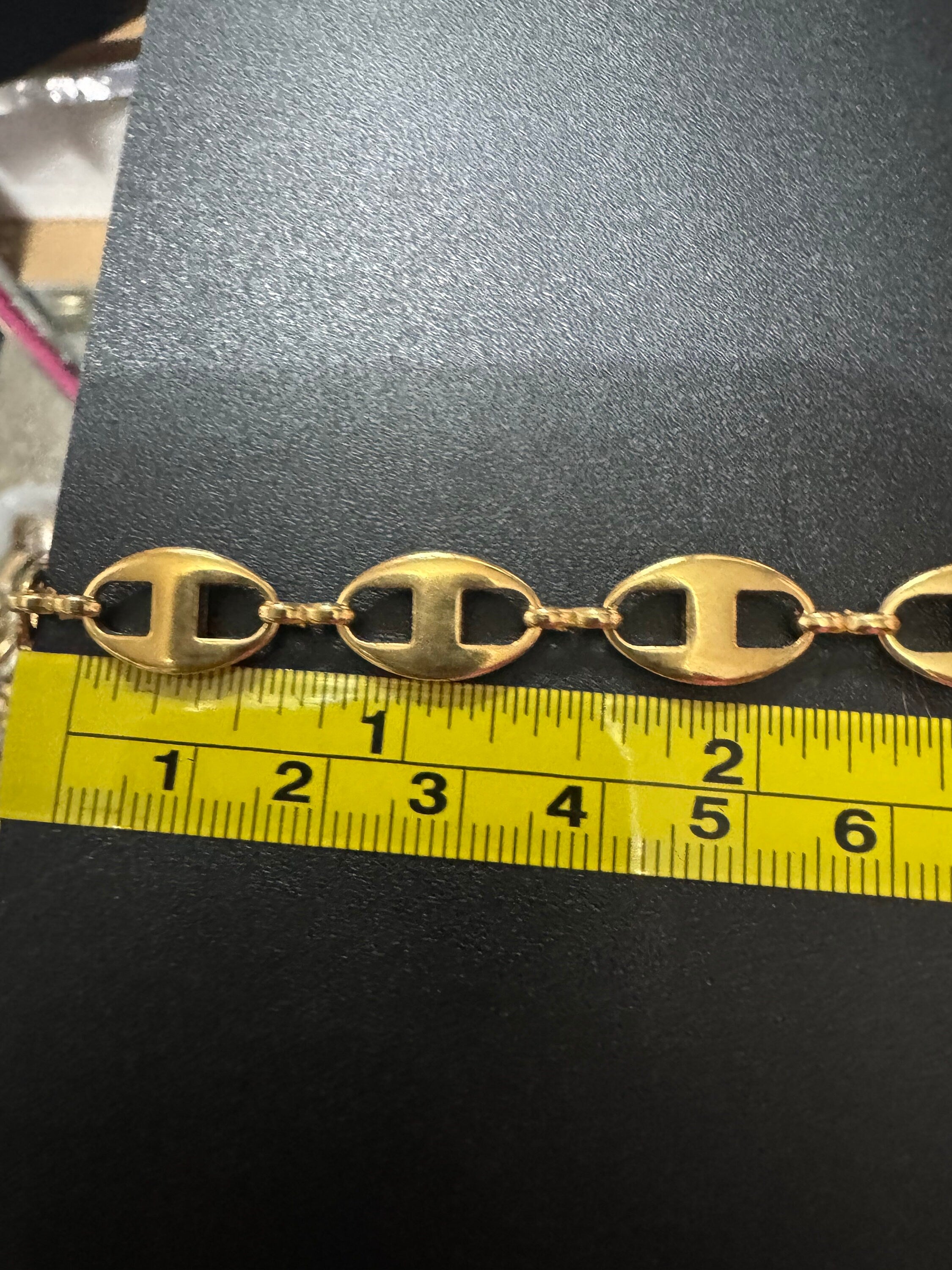 Camrose and kross long black and gold plated mariner link chain necklace Jacqueline bouvier Kennedy
