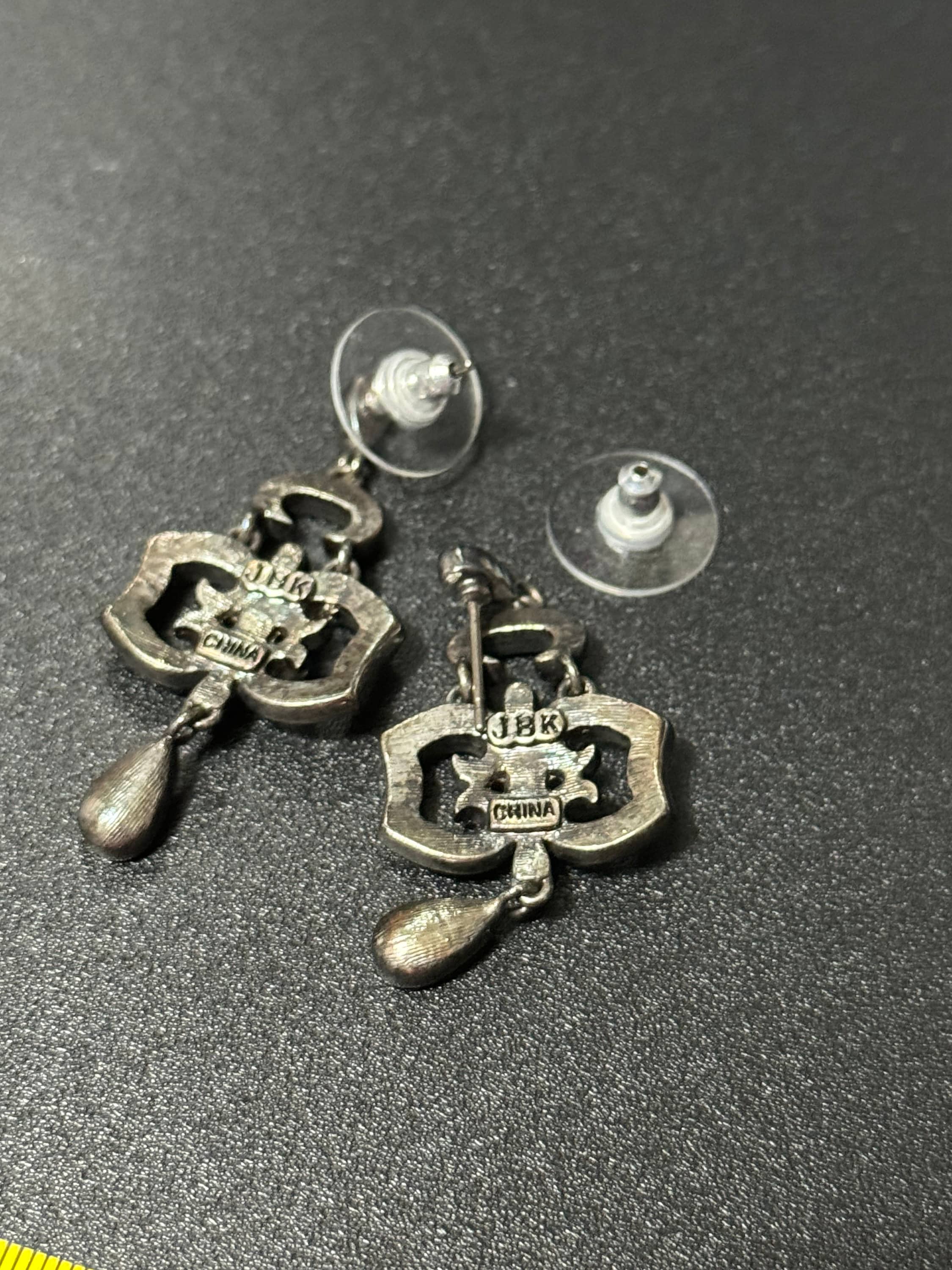 Vintage JBK Camrose & Kross Rhinestone Drop Earrings