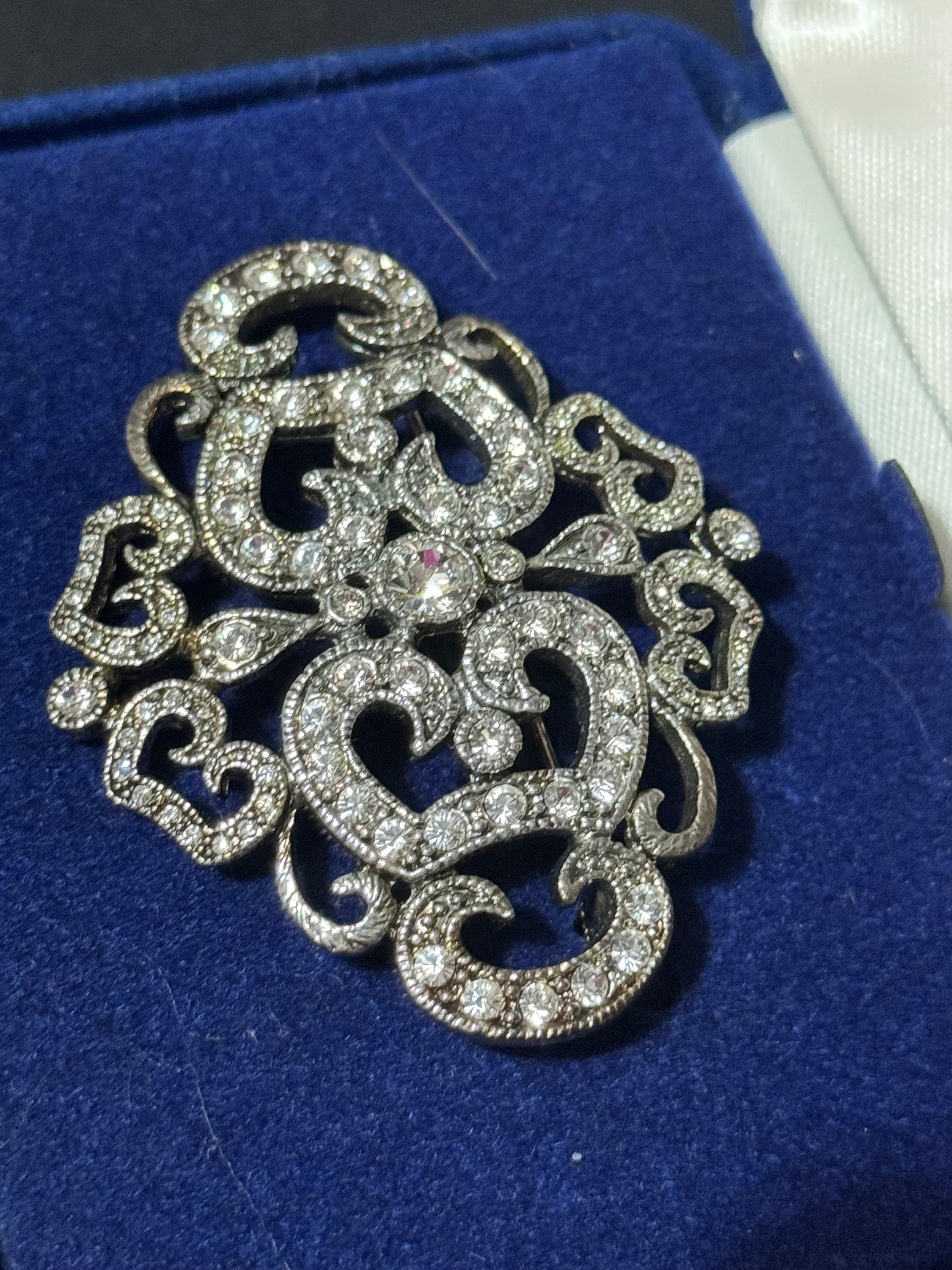 Vintage JBK Camrose & Kross Rhinestone Drop Earrings