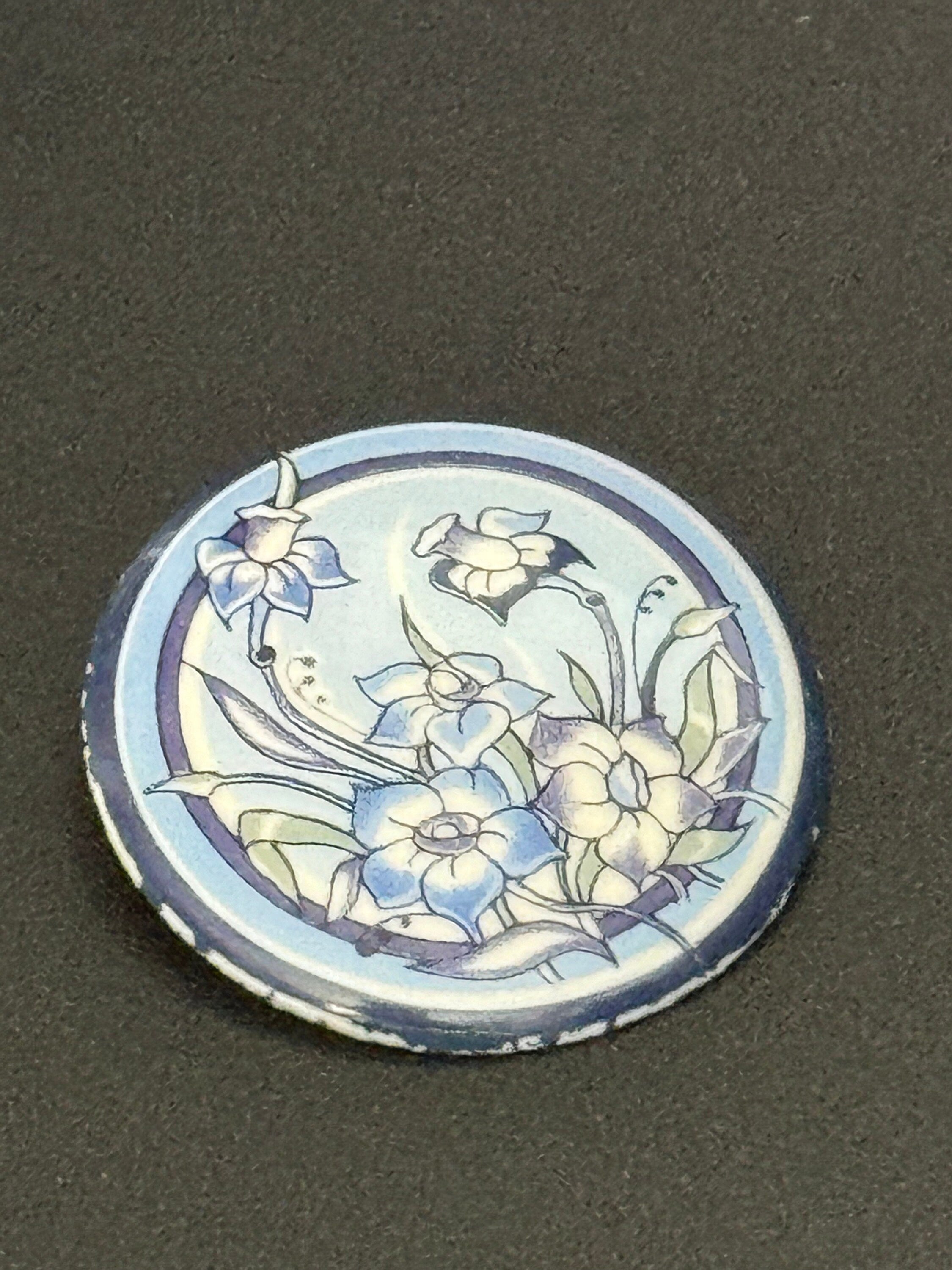 Vintage Michaela Frey Austrian Enamel Floral Brooch