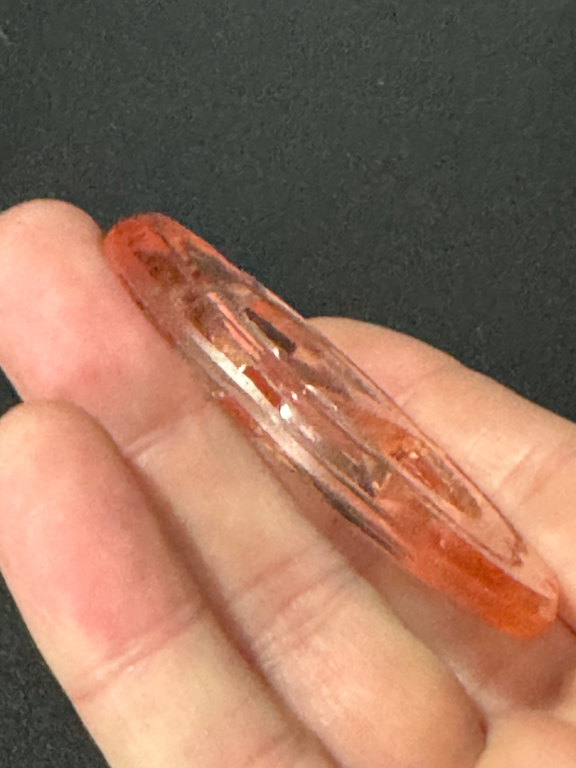 Czech Glass vintage Antique large Soft pink glass belt buckle Haberdashery Sewing dressmaking