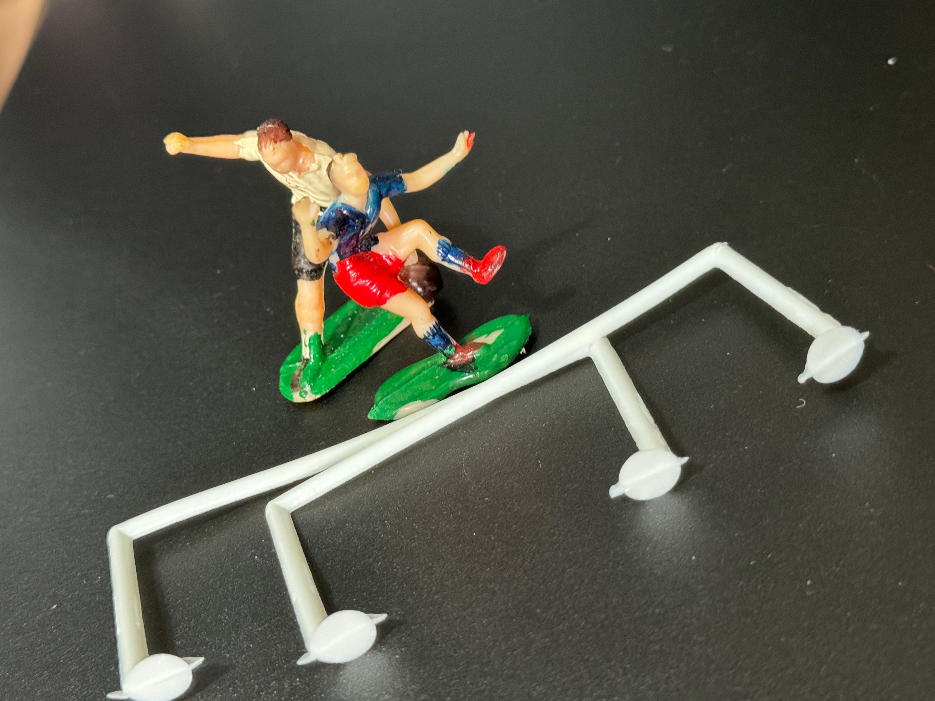 Vintage retro boys dads men’s football team cake toppers players and goals football cake birthday