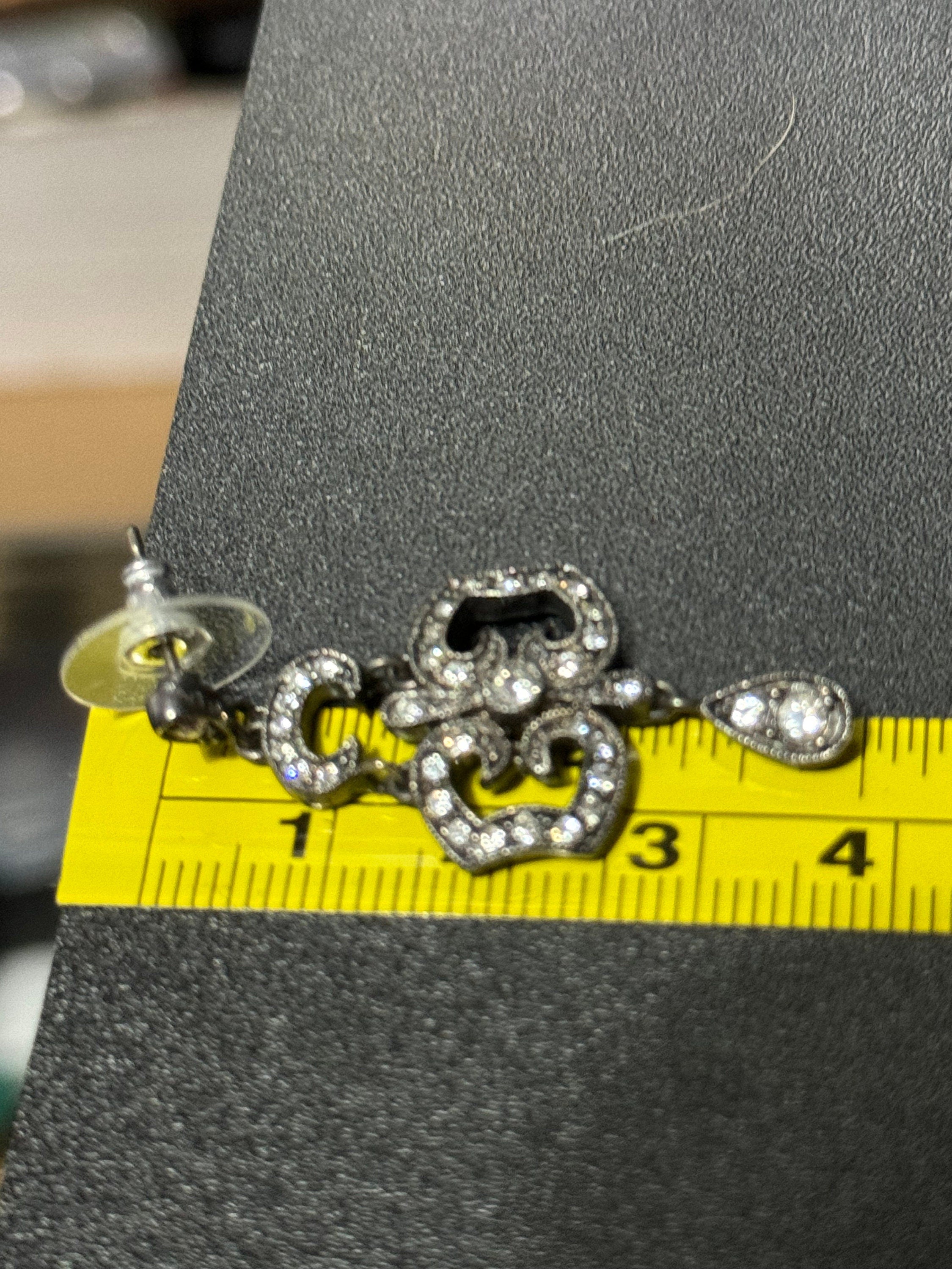 Vintage JBK Camrose & Kross Rhinestone Drop Earrings