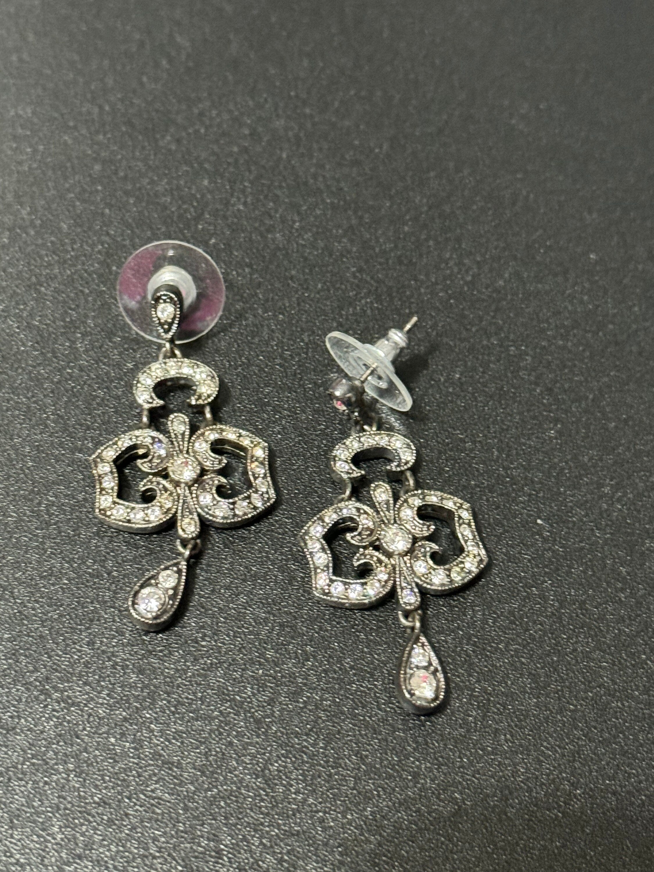 Vintage JBK Camrose & Kross Rhinestone Drop Earrings