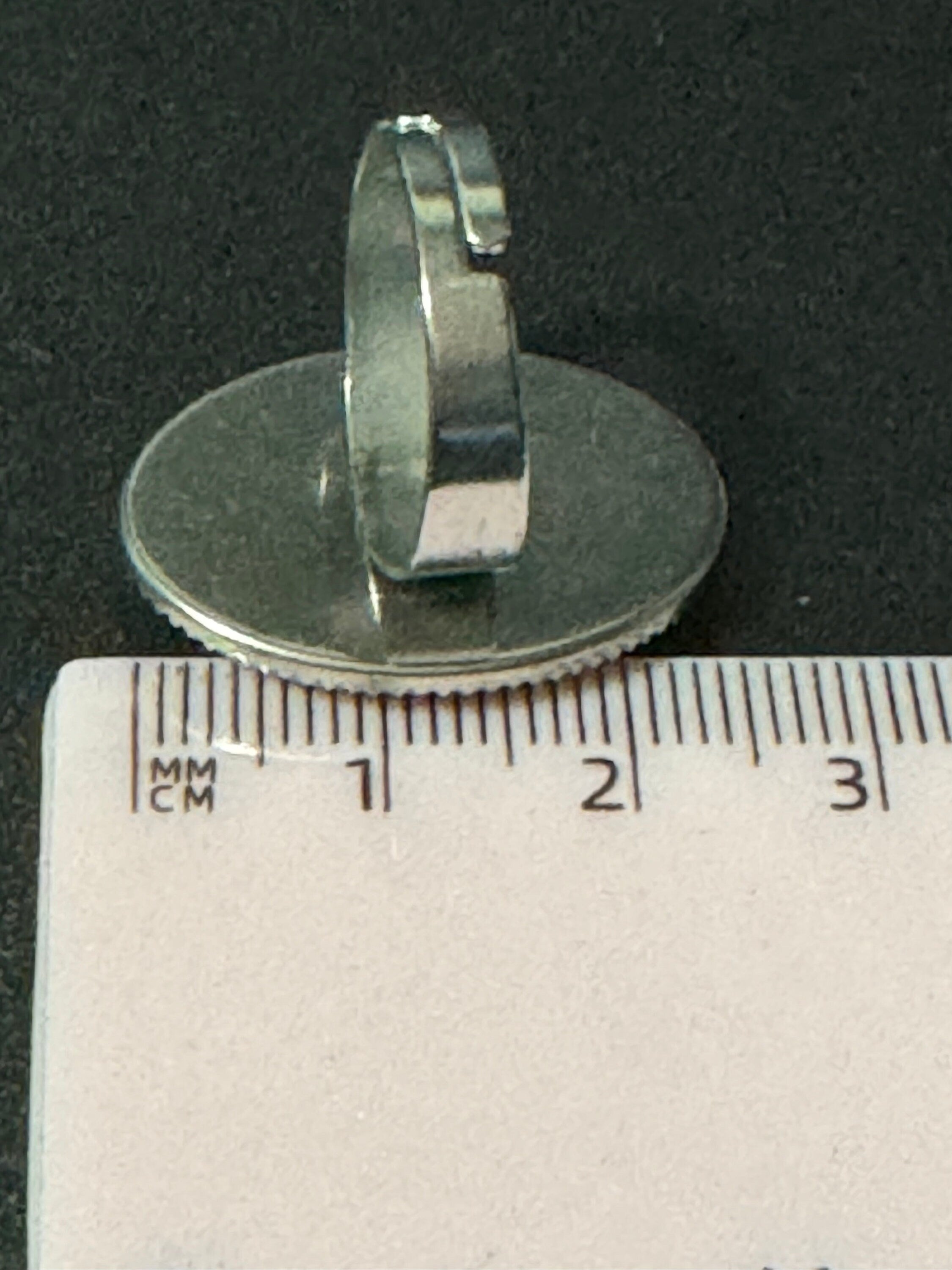 Pink resin cameo lady ring adjustable non tarnish stainless steel