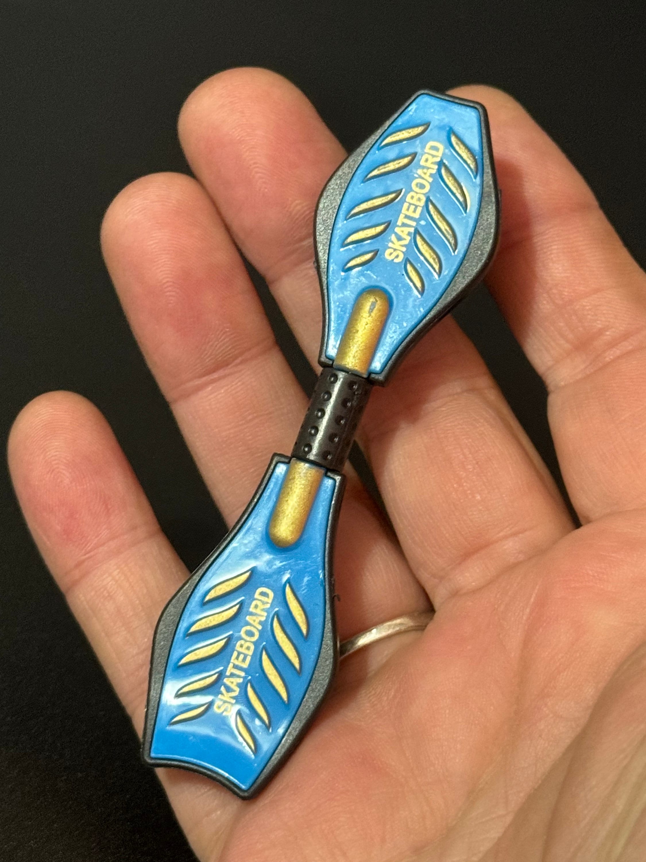 Miniature skateboard cake topper decoration, craft scenery