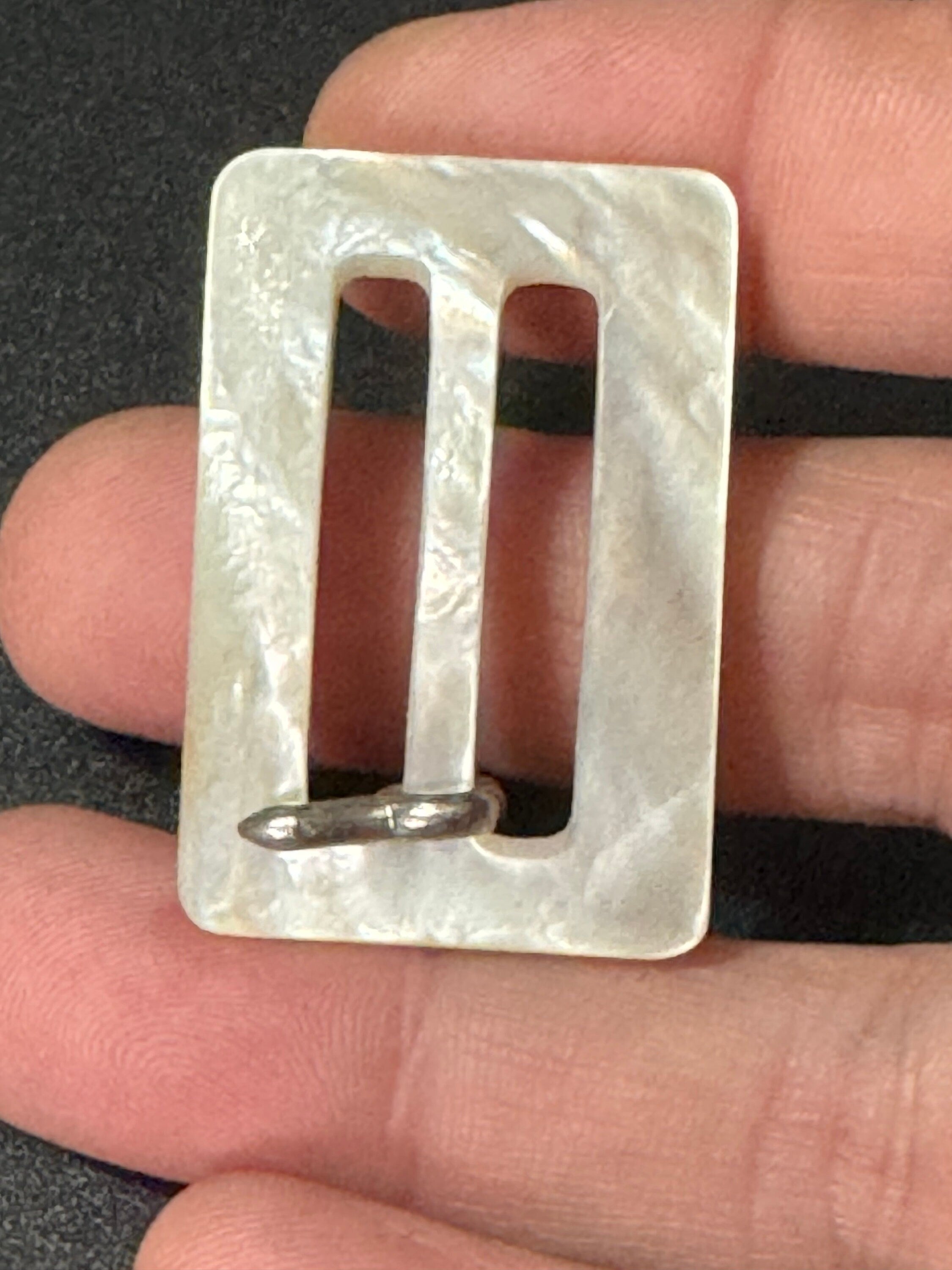 Antique Mother of Pearl Belt Buckle: Carved Ornate Steampunk Haberdashery