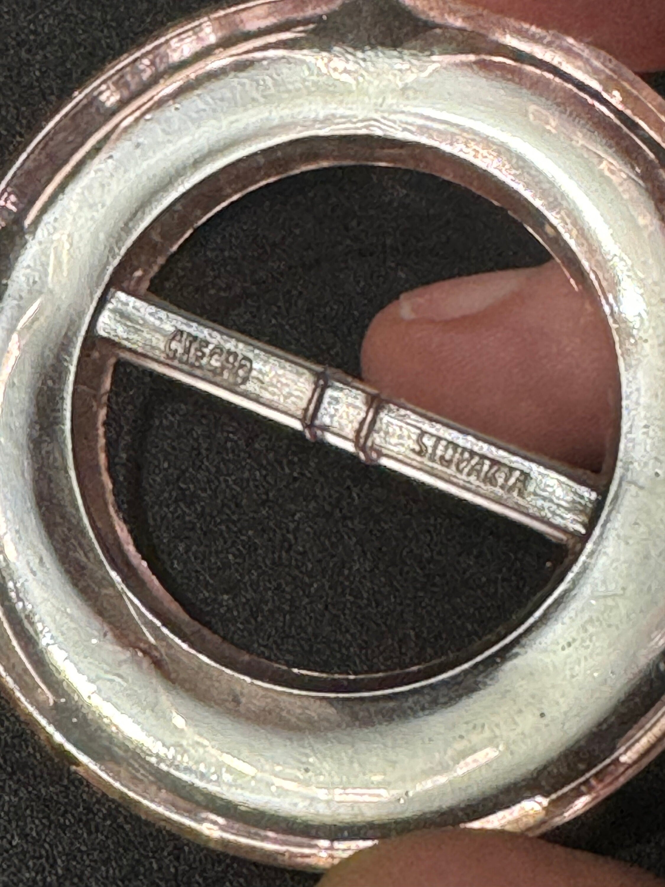 Czech Glass vintage Antique large Soft pink glass belt buckle Haberdashery Sewing dressmaking