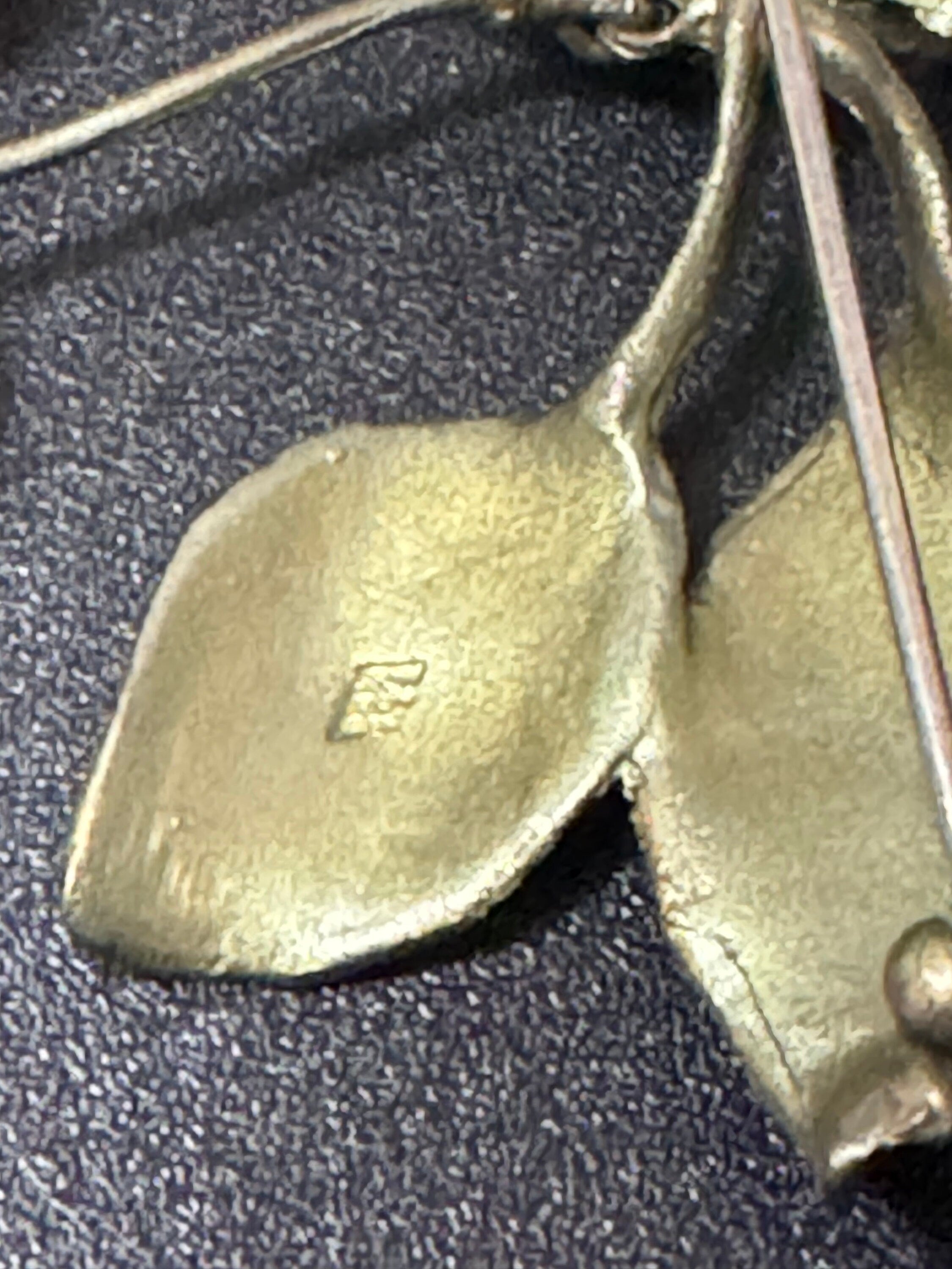 Michael Michaud v&a bronze glass red morello cherry brooch, designer