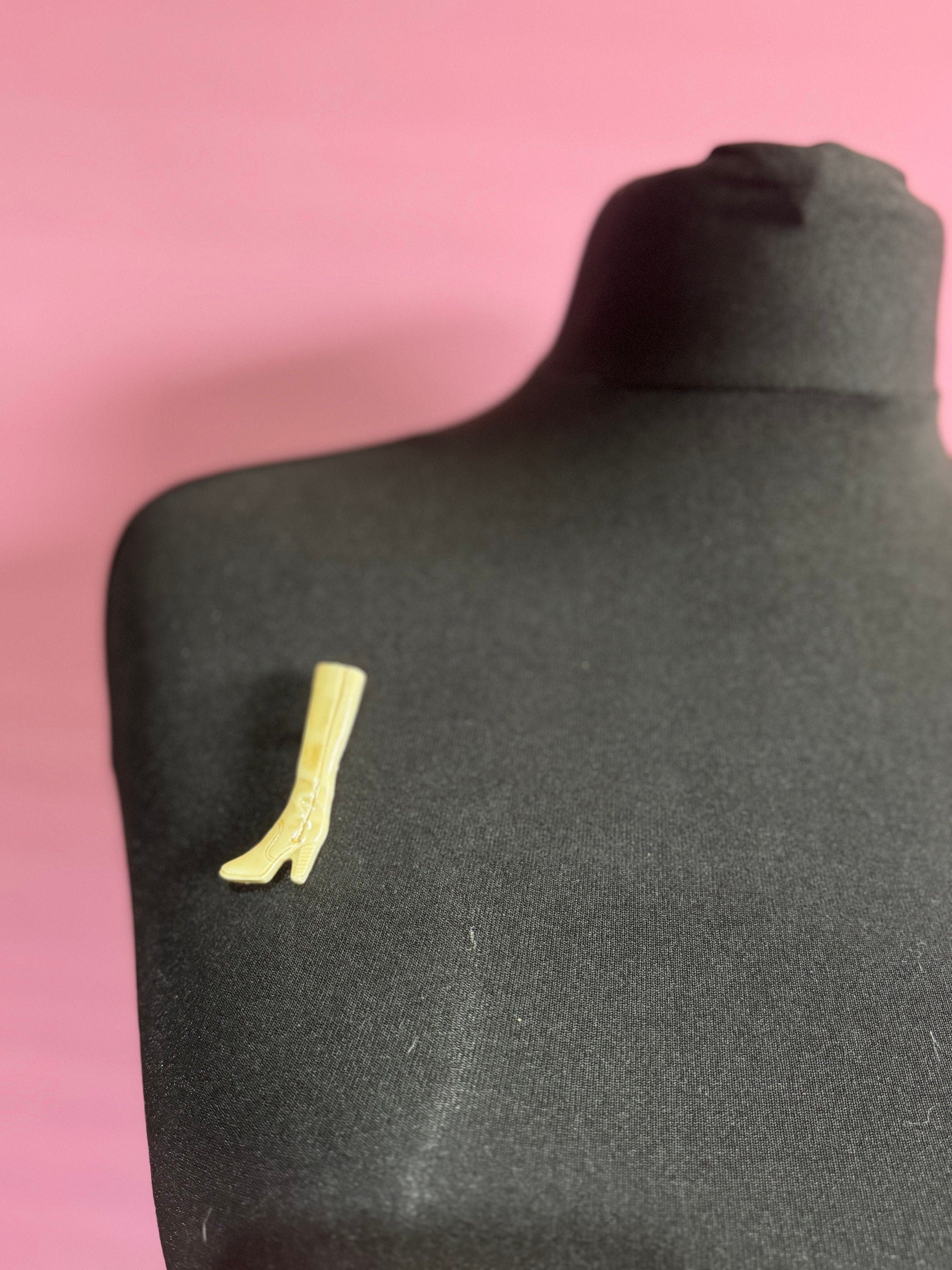 5cm vintage novelty French early plastic celluloid coloured ladies boots Brooch