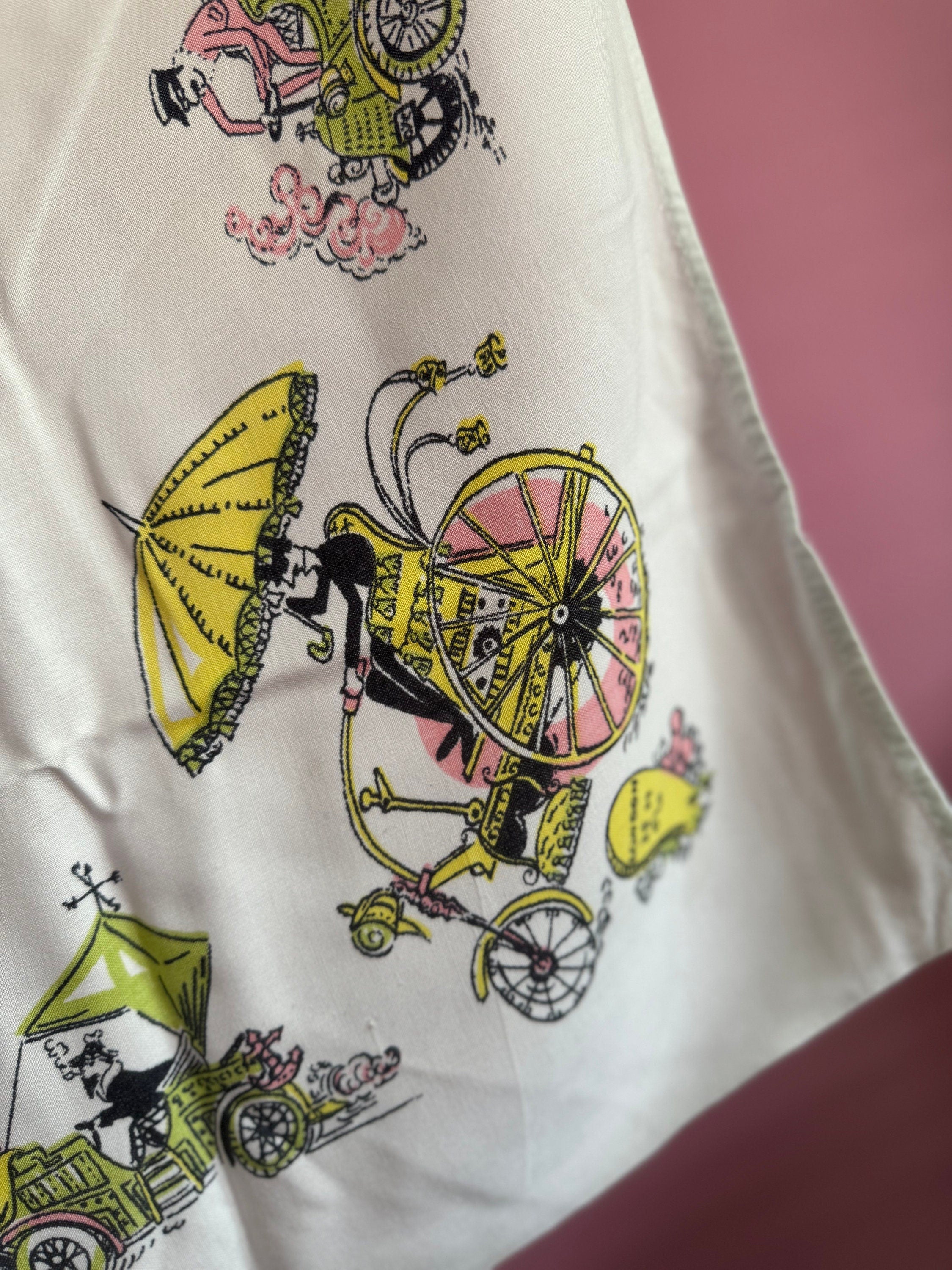 32” old cars transport Vintage printed tablecloth for tea party