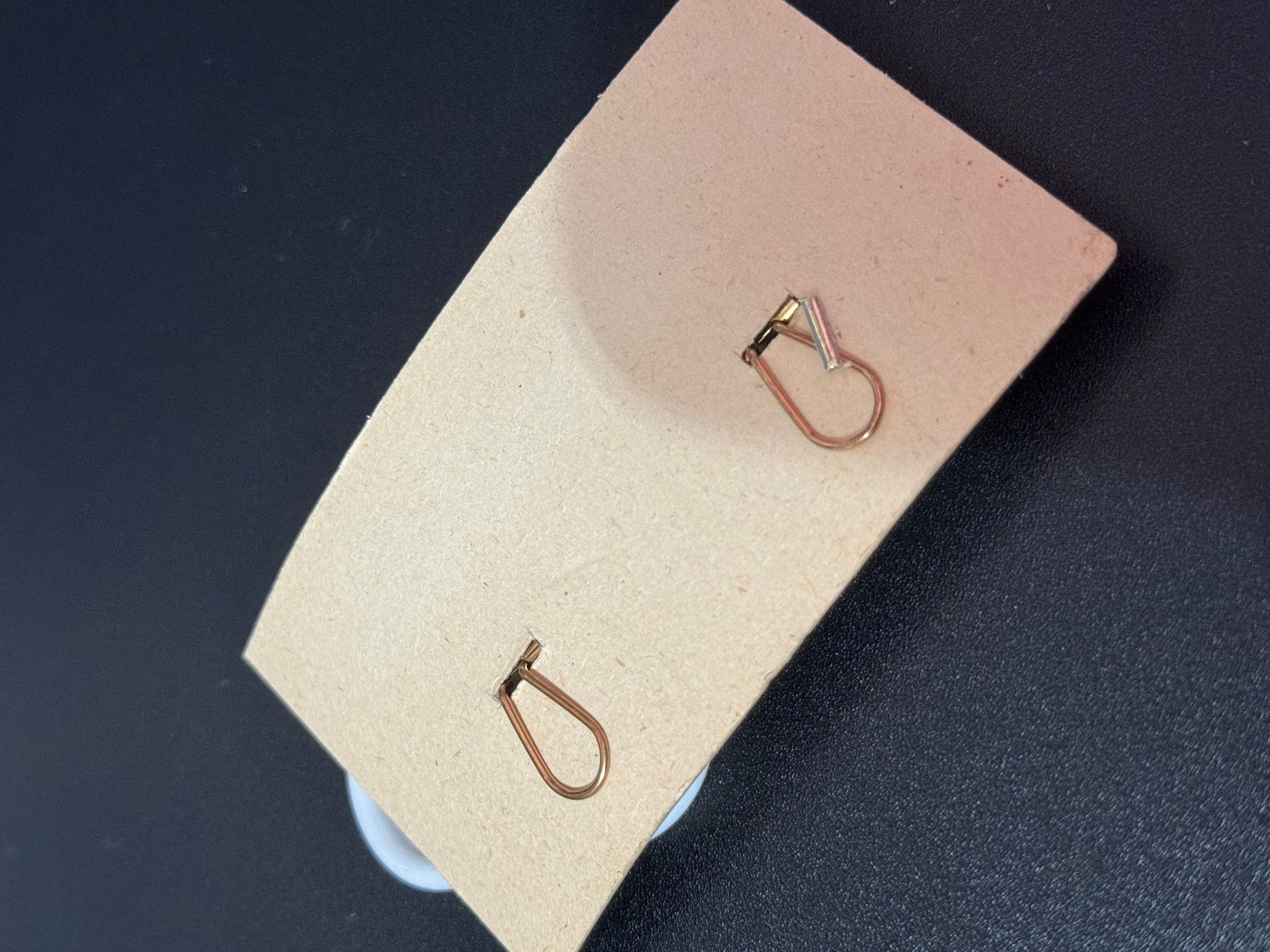 1960s French Plastic Clip On Dangly hoop Earrings, vintage