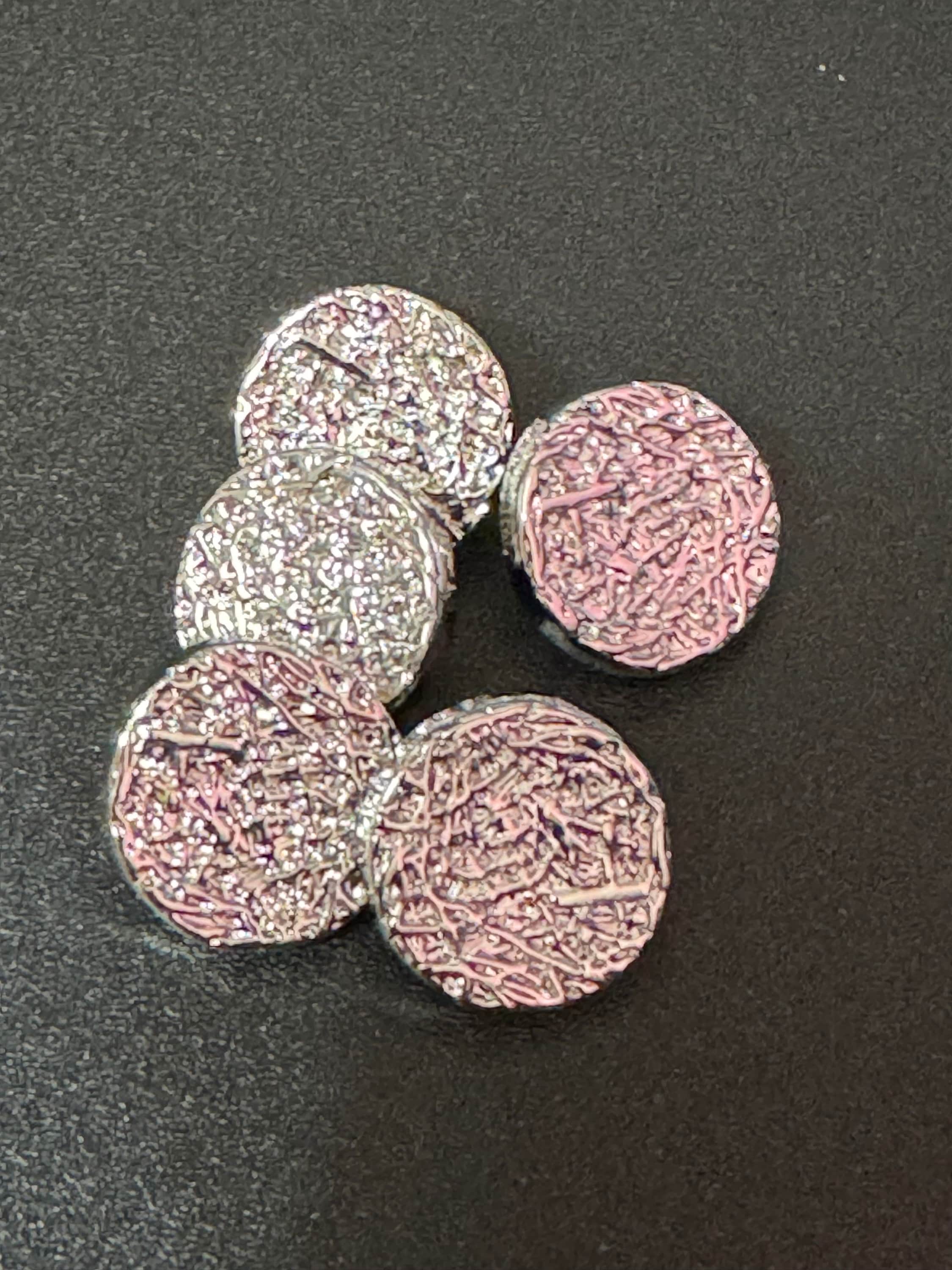 15mm silver textured buttons, metal ideal for blazers and cardigans, pack of 5