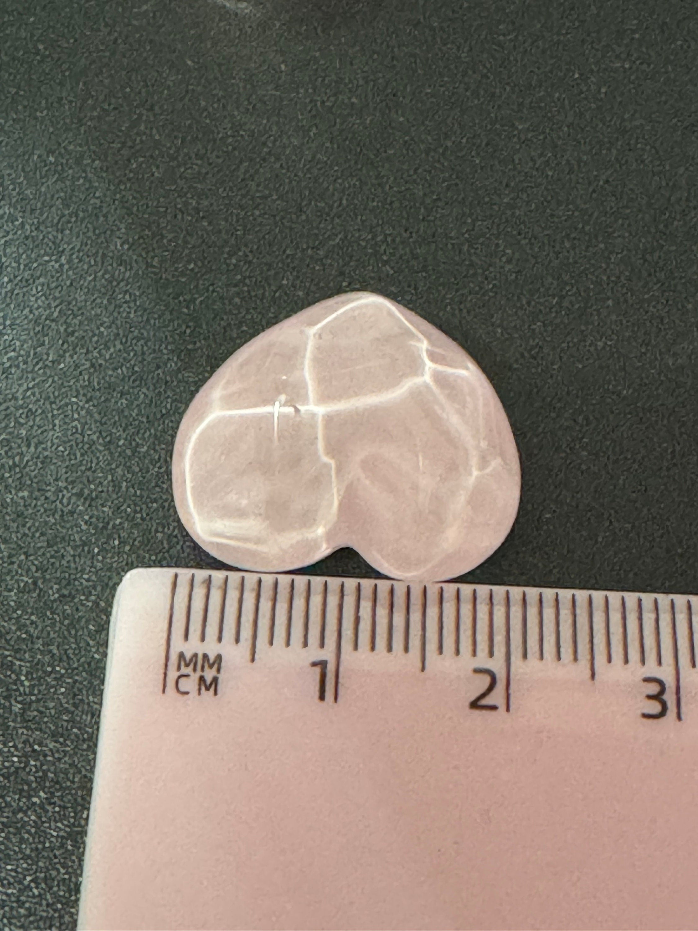 Pale Pink Acrylic Heart Buttons: 21mm Ripple Shank, 10 pc Pack