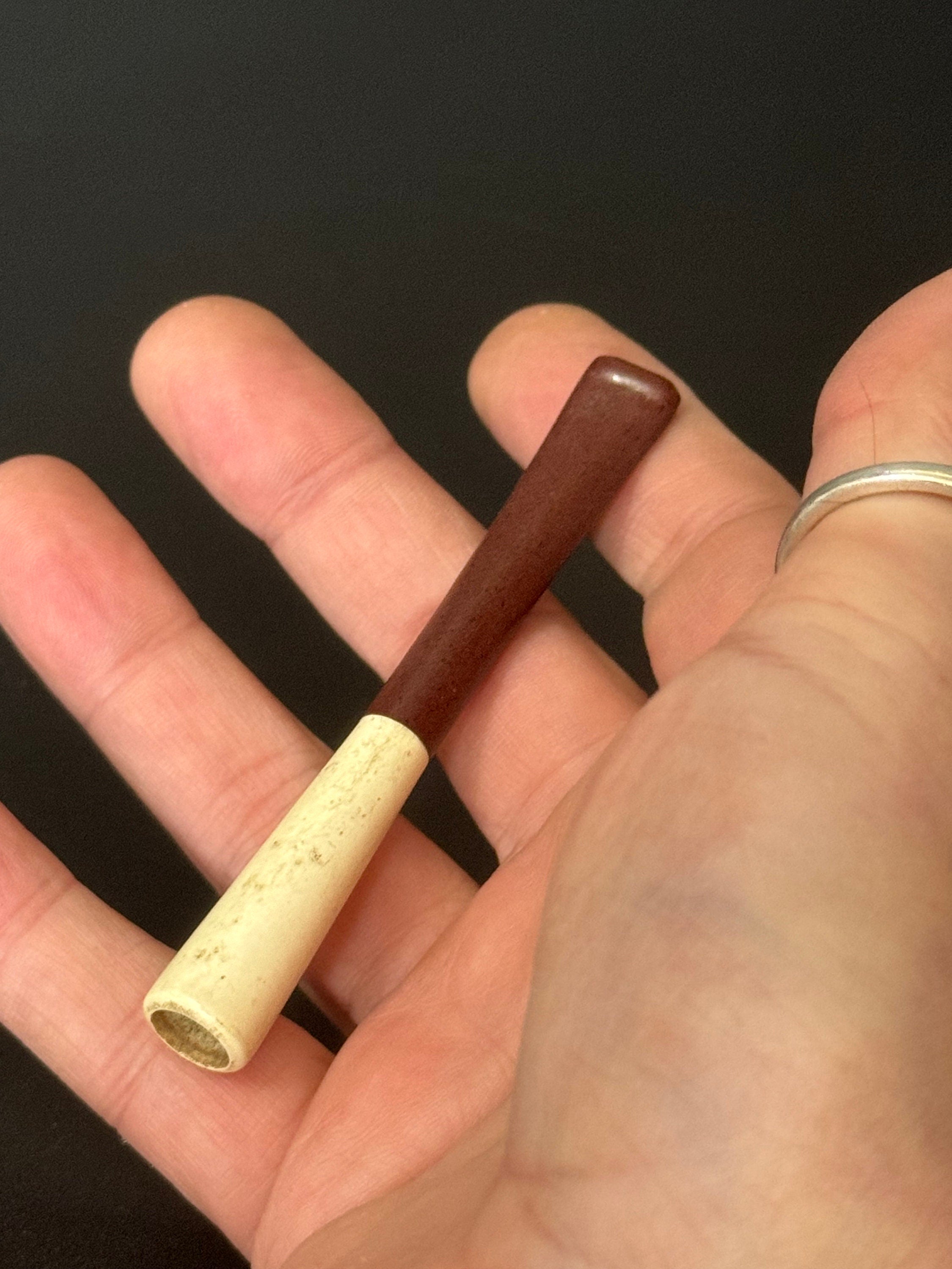 9cm long galalith cream and bright green Vintage Antique 1920s early plastic Cocktail Party long Cigarette Holder 1920s 1930s 1940s