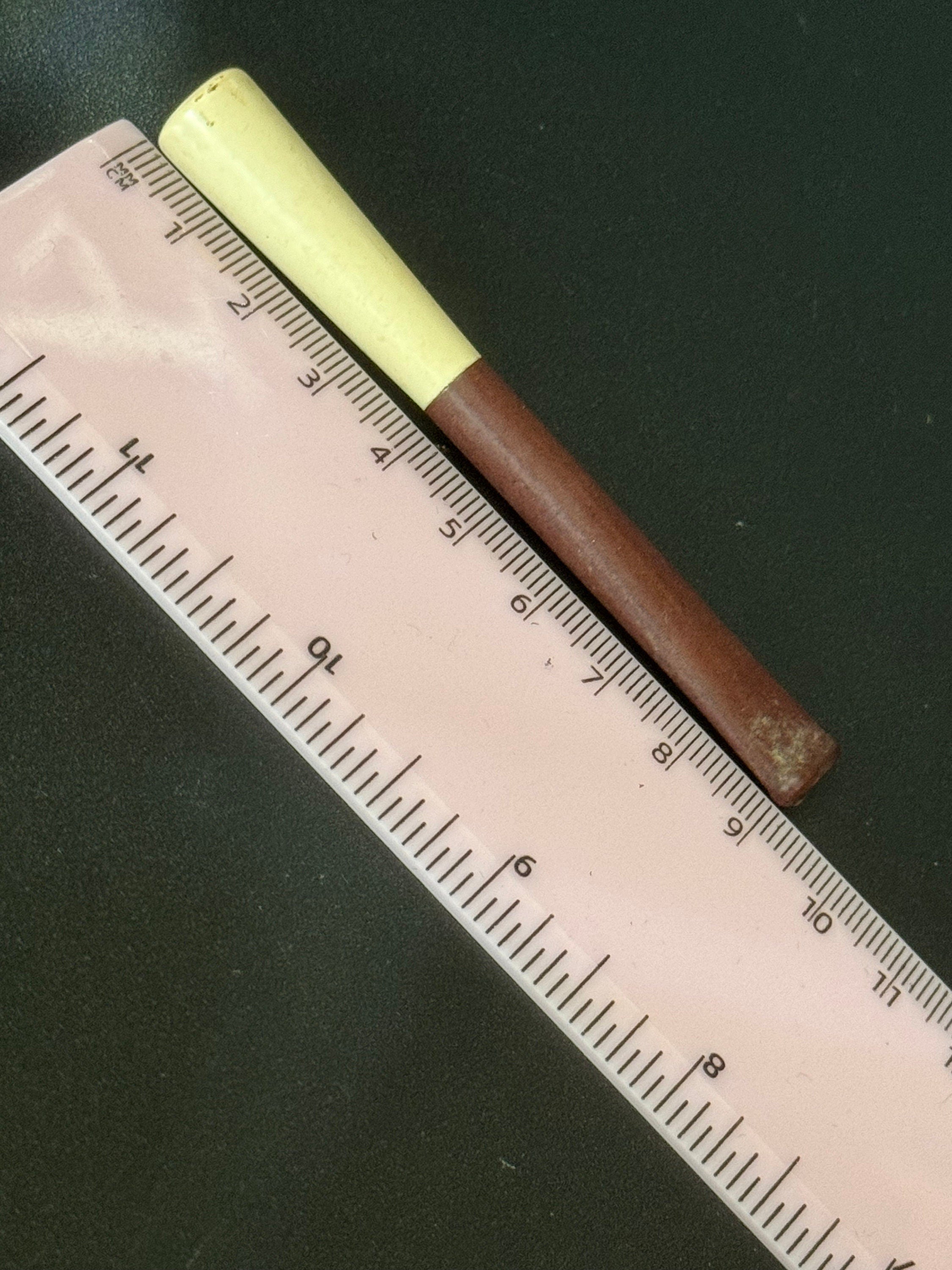 9cm long galalith cream and bright green Vintage Antique 1920s early plastic Cocktail Party long Cigarette Holder 1920s 1930s 1940s