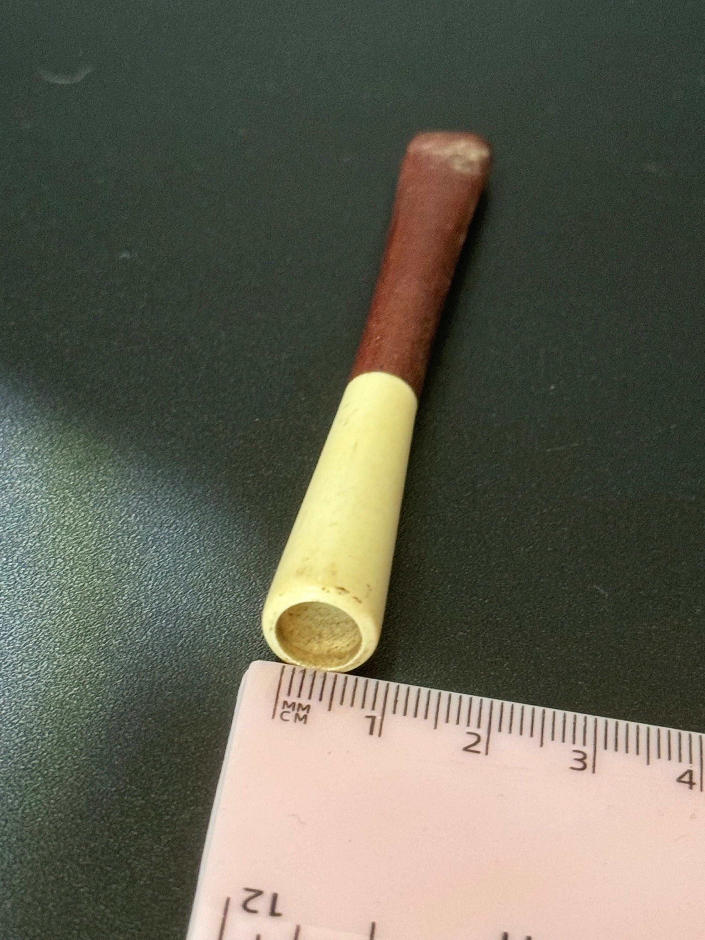 9cm long galalith cream and bright green Vintage Antique 1920s early plastic Cocktail Party long Cigarette Holder 1920s 1930s 1940s