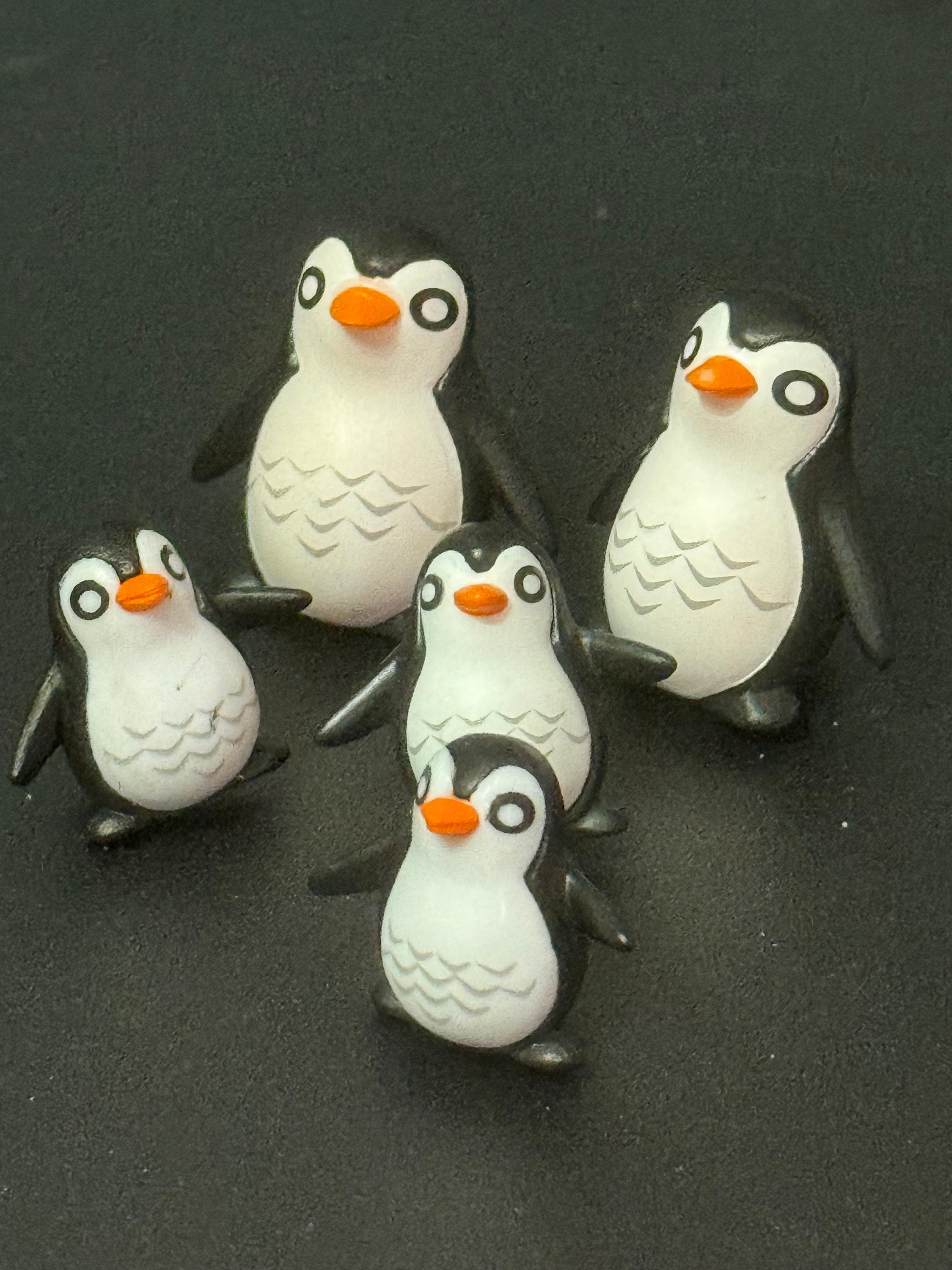 1 x miniature baby PENGUIN cake topper decoration, Christmas craft