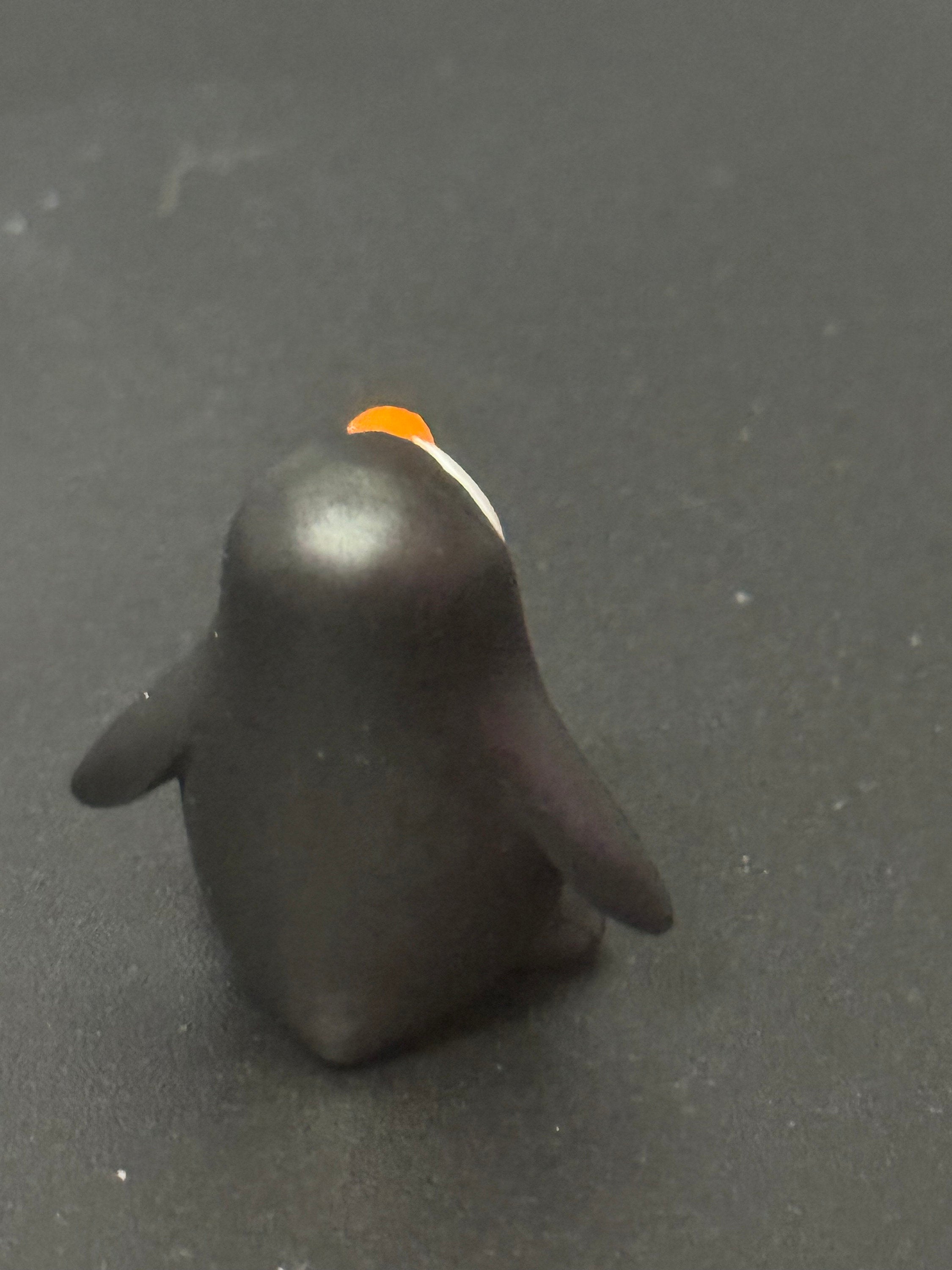 1 x miniature PENGUIN cake topper decoration, Christmas craft