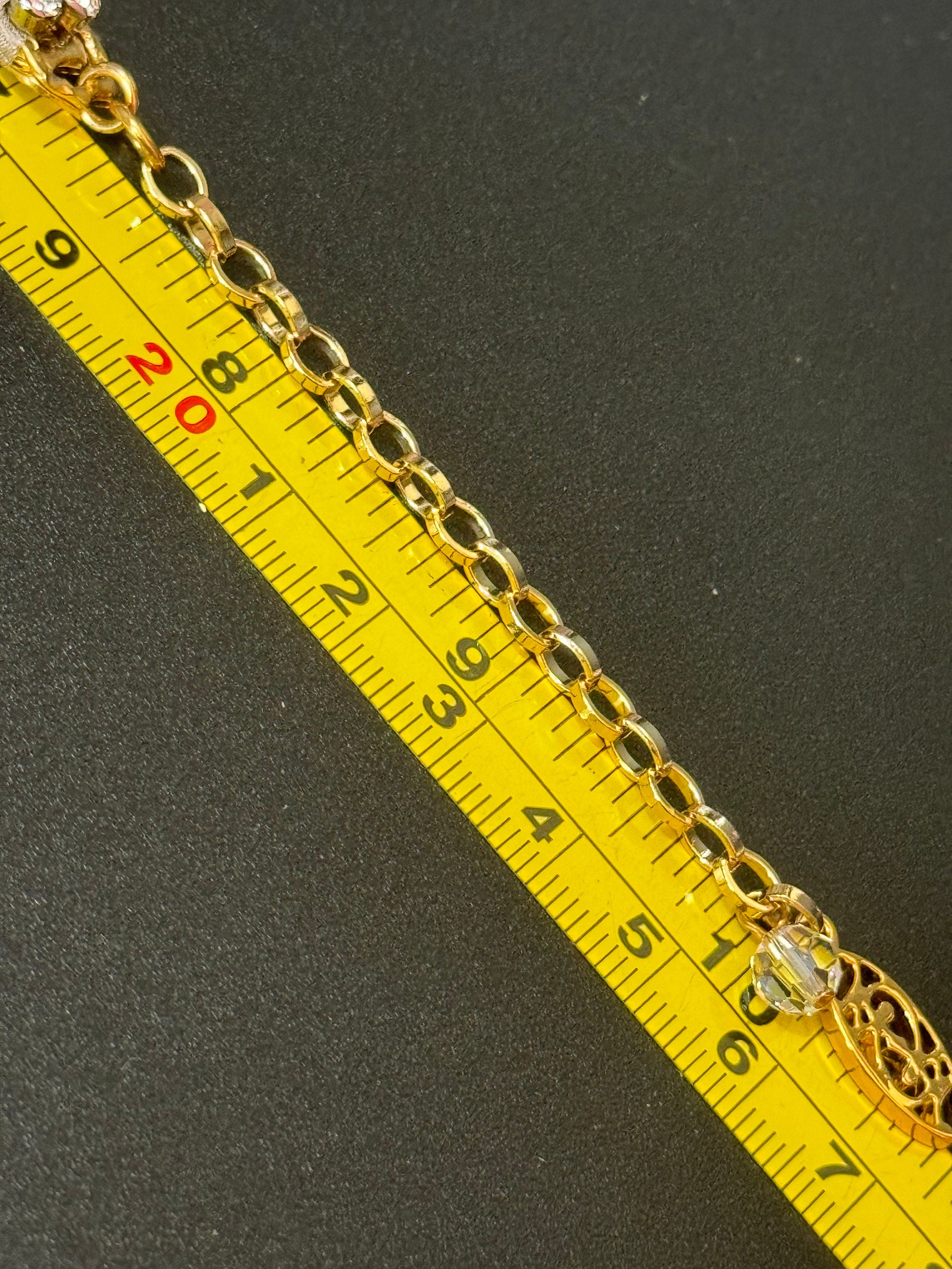 Swarovski Crystal Tennis Bracelet: Retro Diamanté Silk Cord Bracelet