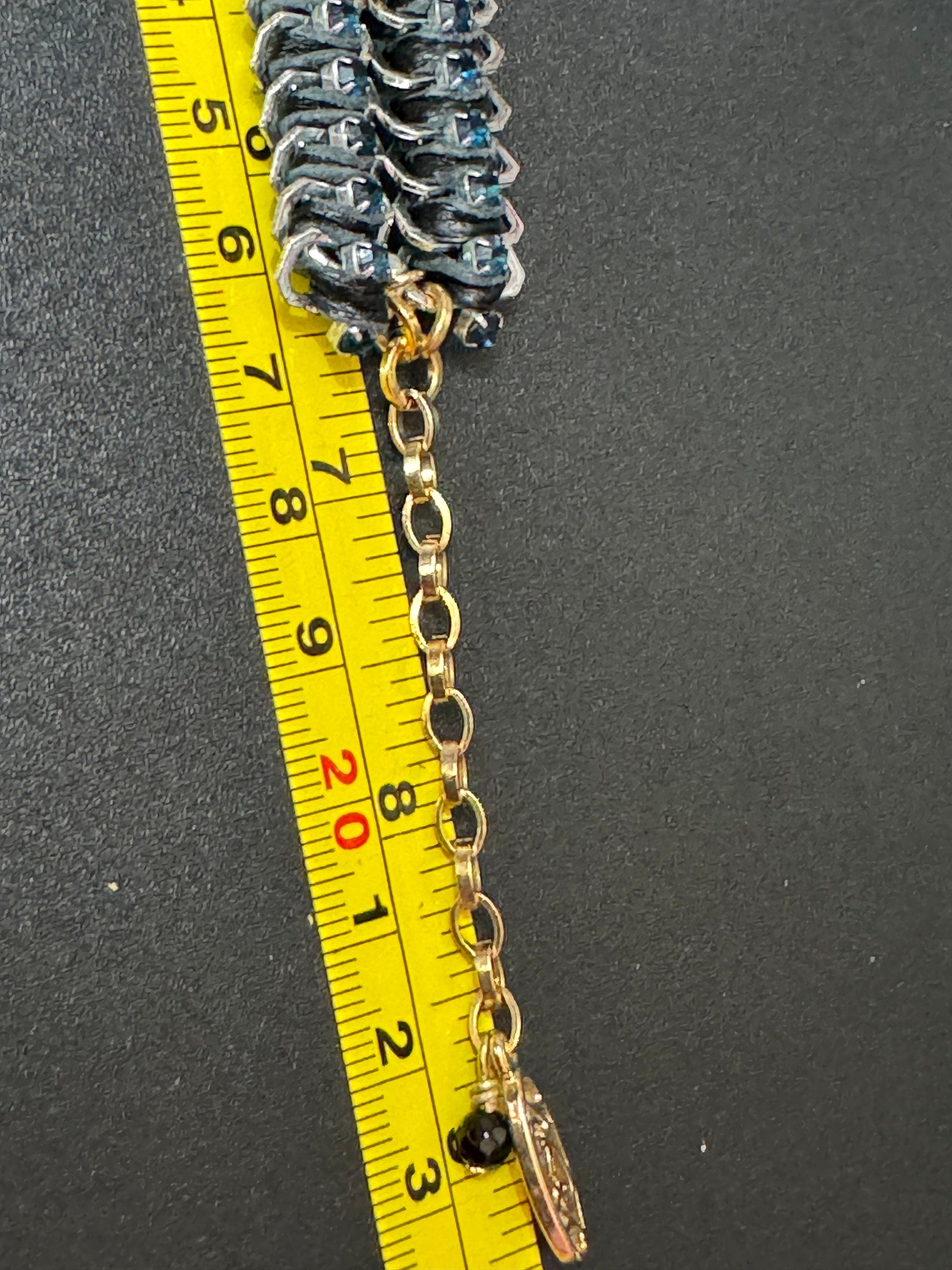 Retro Swarovski Crystal Cocktail Bracelet: Silk Cord Knot Design