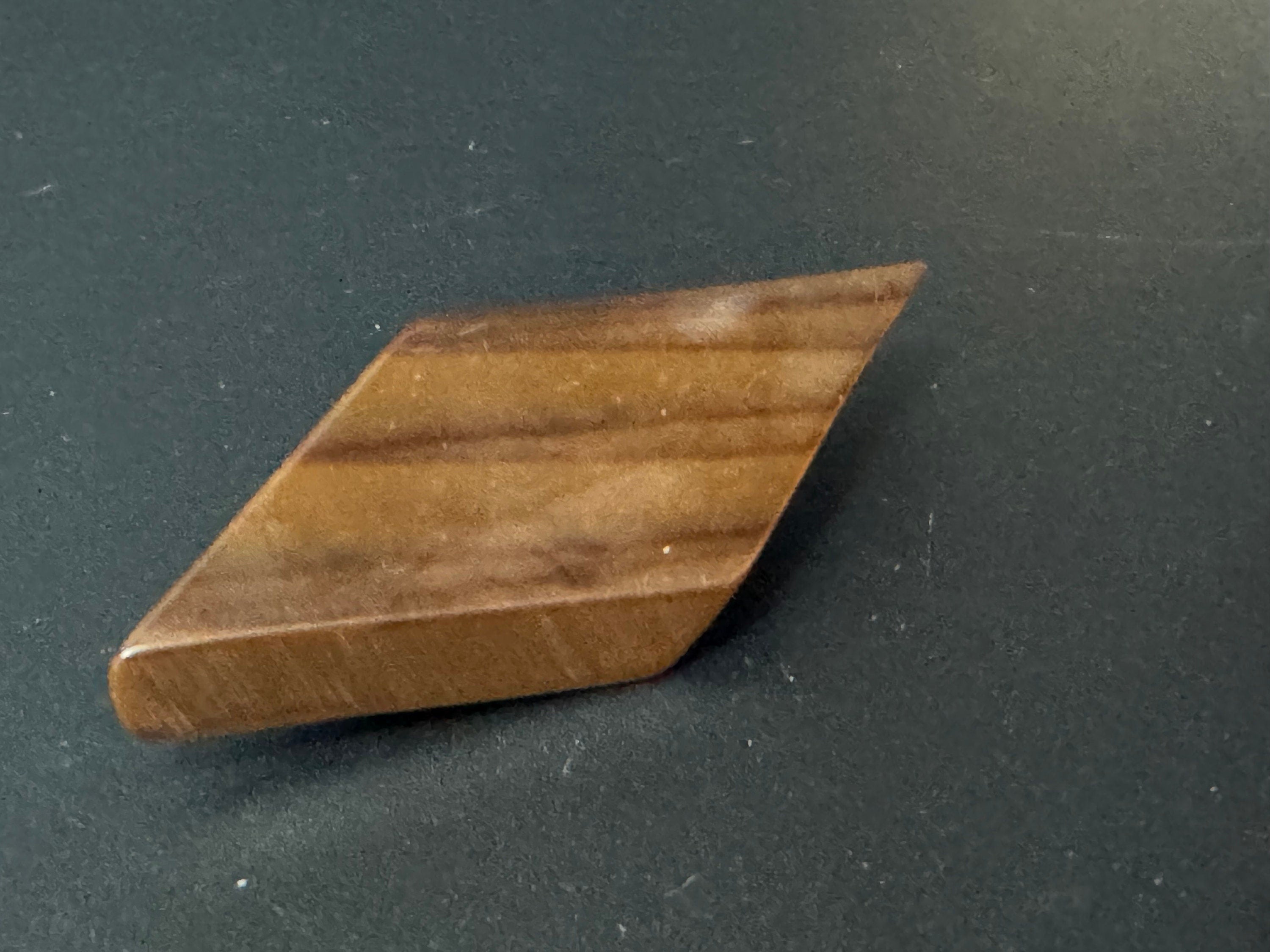 Vintage Galalith BROWN early plastic geometric brooch