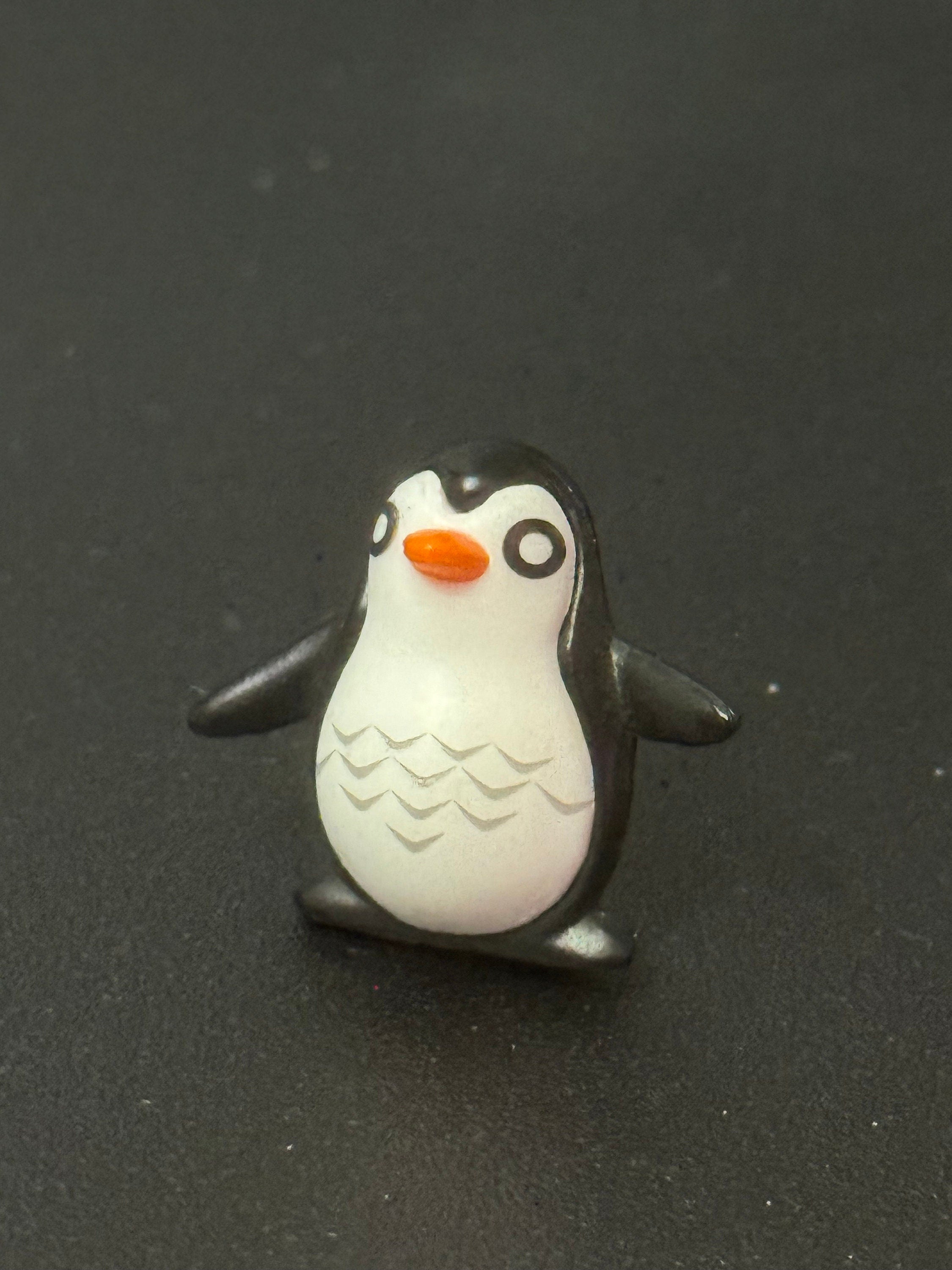 1 x miniature baby PENGUIN cake topper decoration, Christmas craft