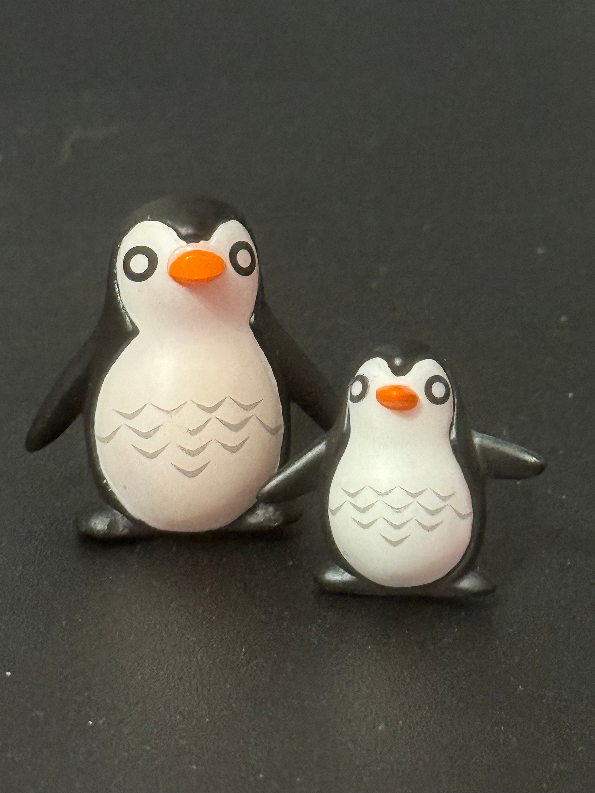 1 x miniature PENGUIN cake topper decoration, Christmas craft