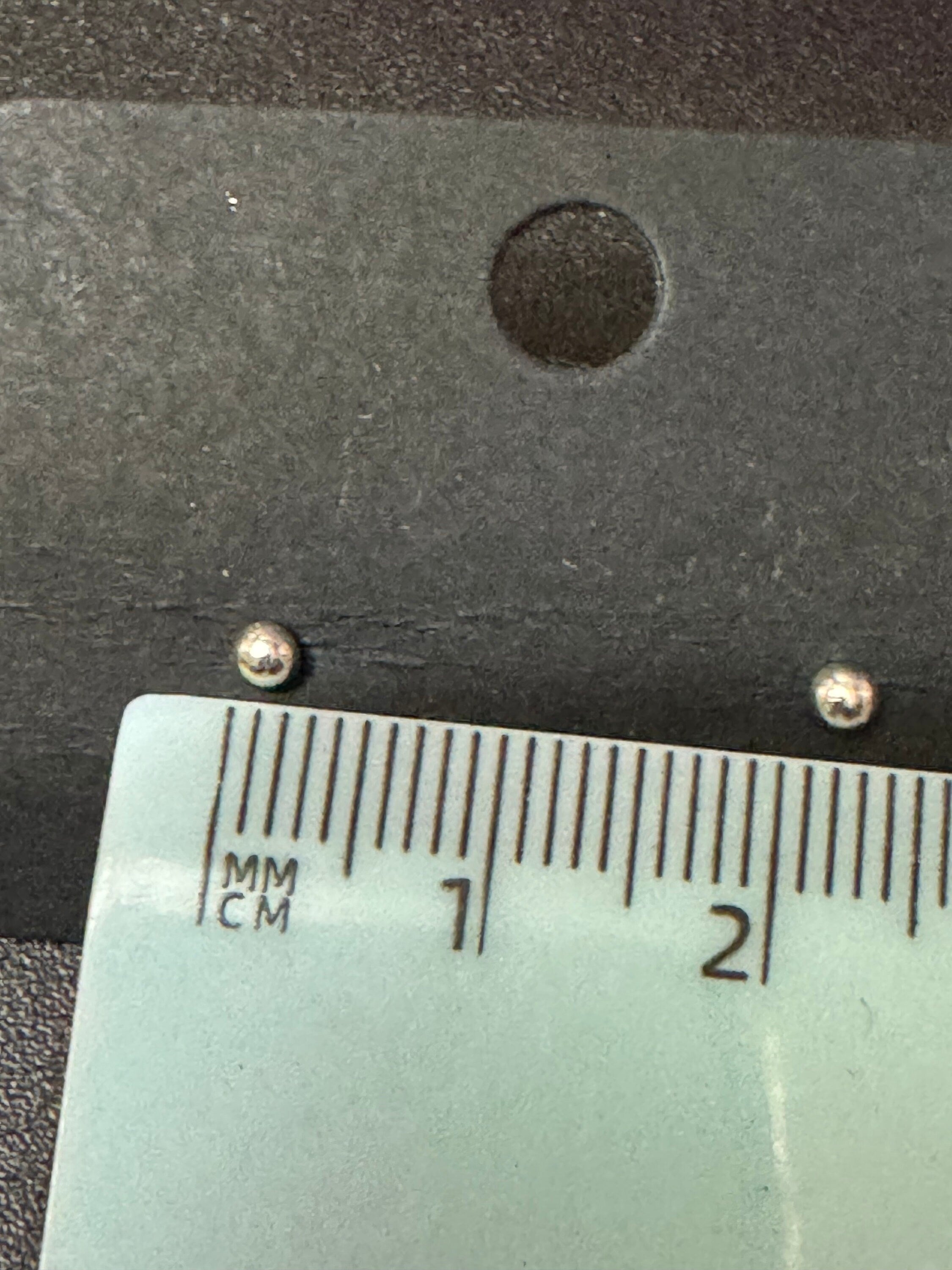 retro 925 Sterling silver tiny small ball stud earrings pierced