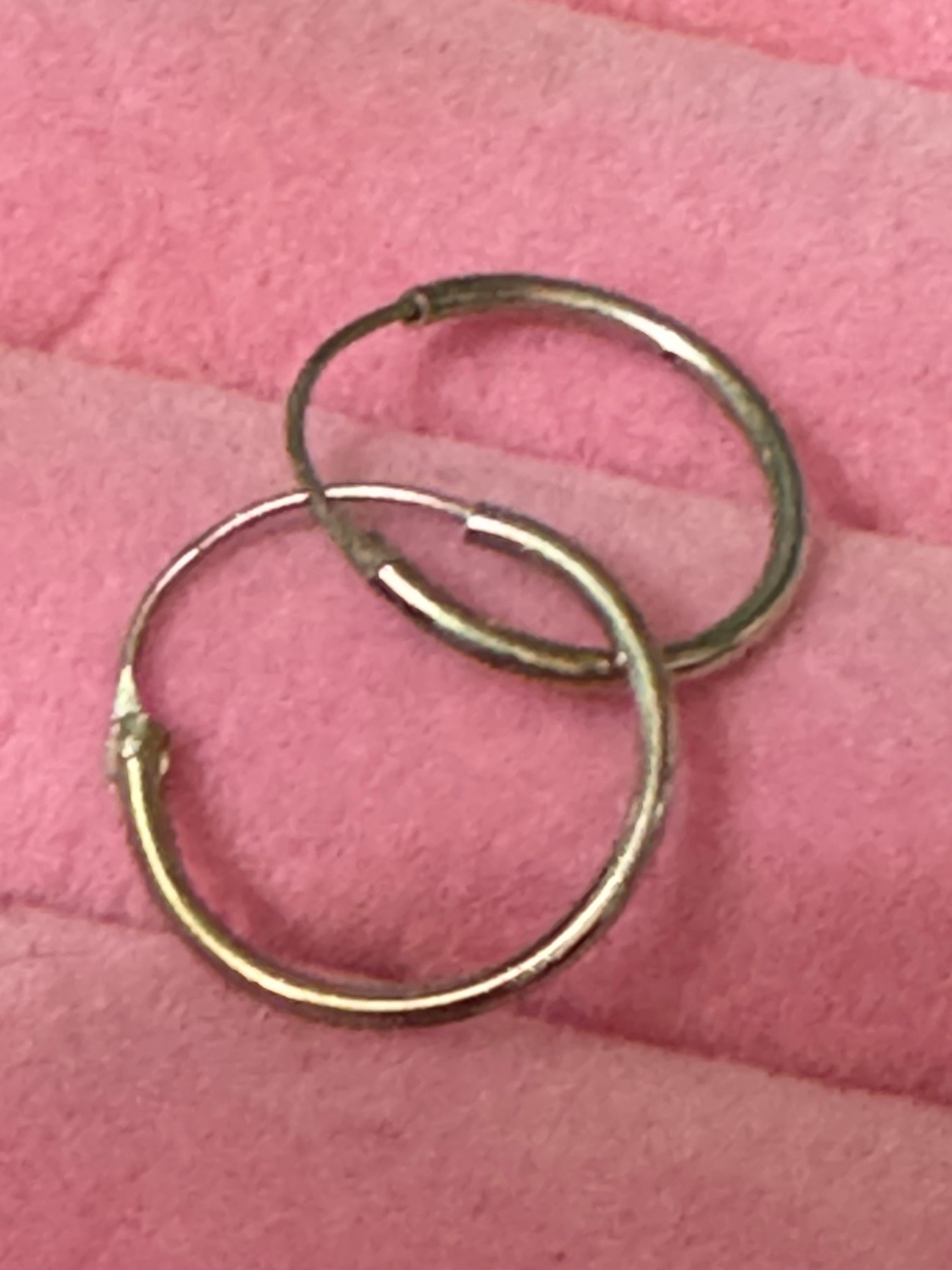 925 sterling silver round tiny hoop earrings for pierced ears l