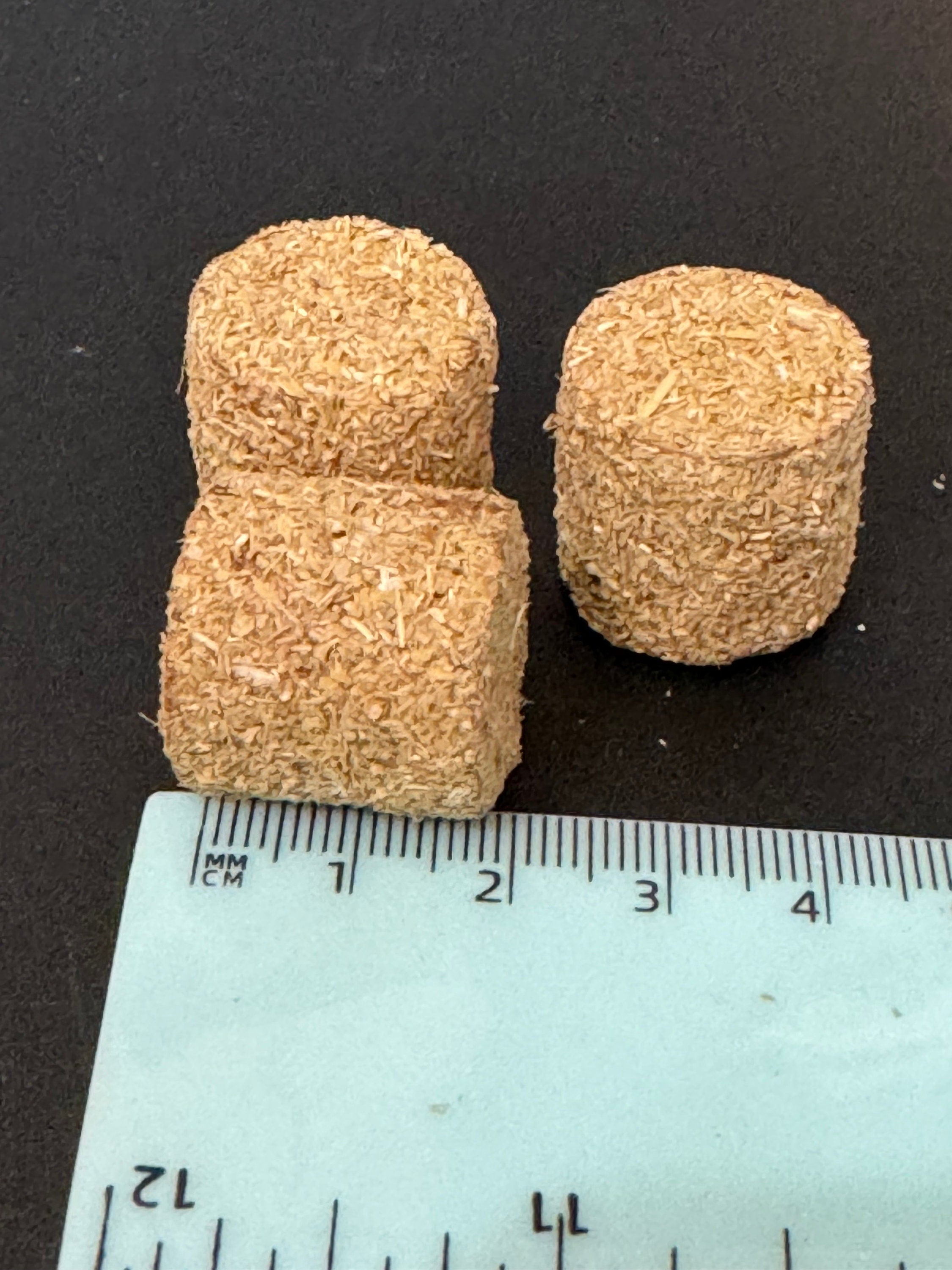 Miniature Hay Bale Cake Topper: Farm Scenery Props, Set of 3