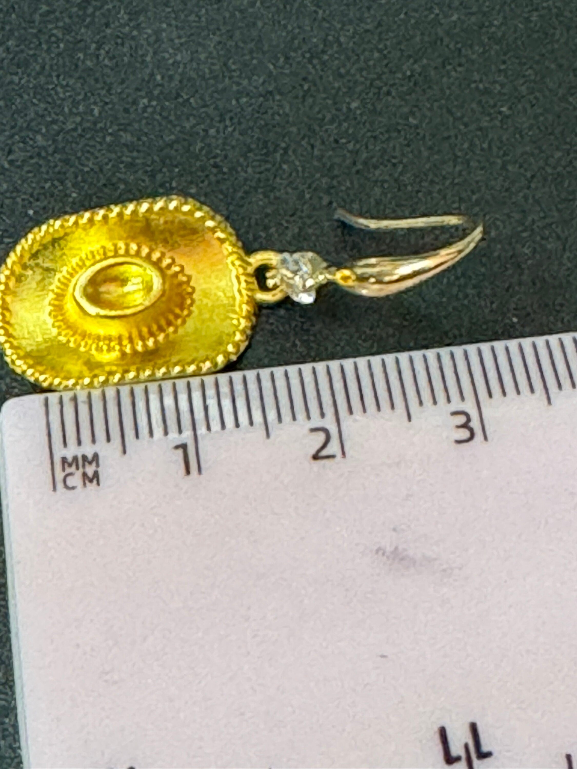 18k gold plated earwires diamanté crystal cowboy hat dangly earrings Dolly Parton Yellowstone jewellery pierced