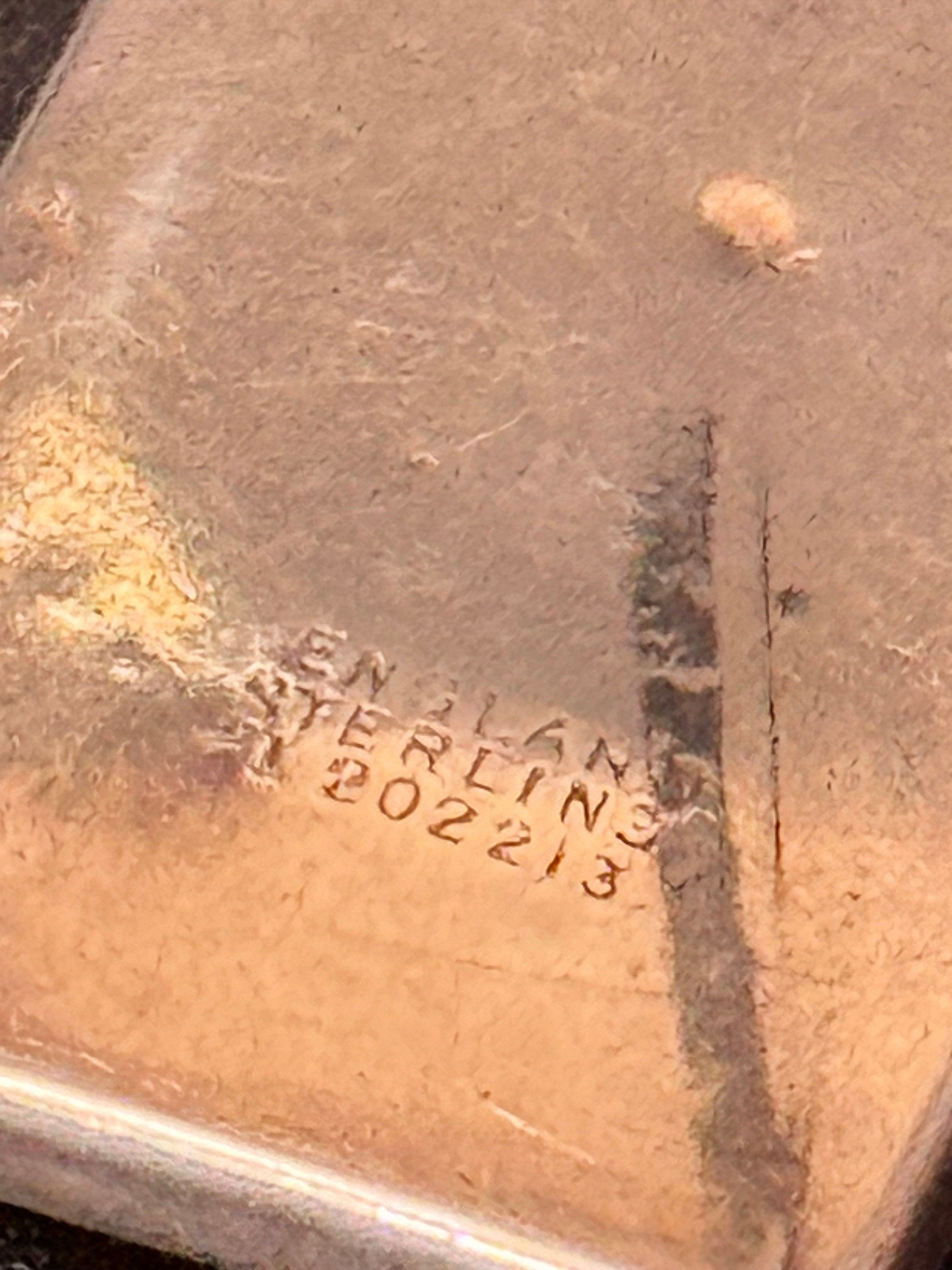 Vintage 925 Silver pastel Blue pink Butterfly Wing art deco pendant dangle brooch