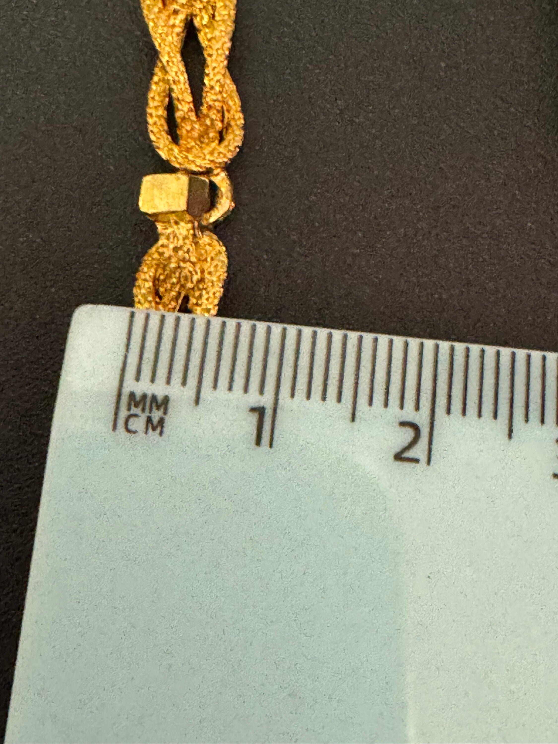 1980s Gold Tone Reef Knot Link Collar Necklace (13 inch)