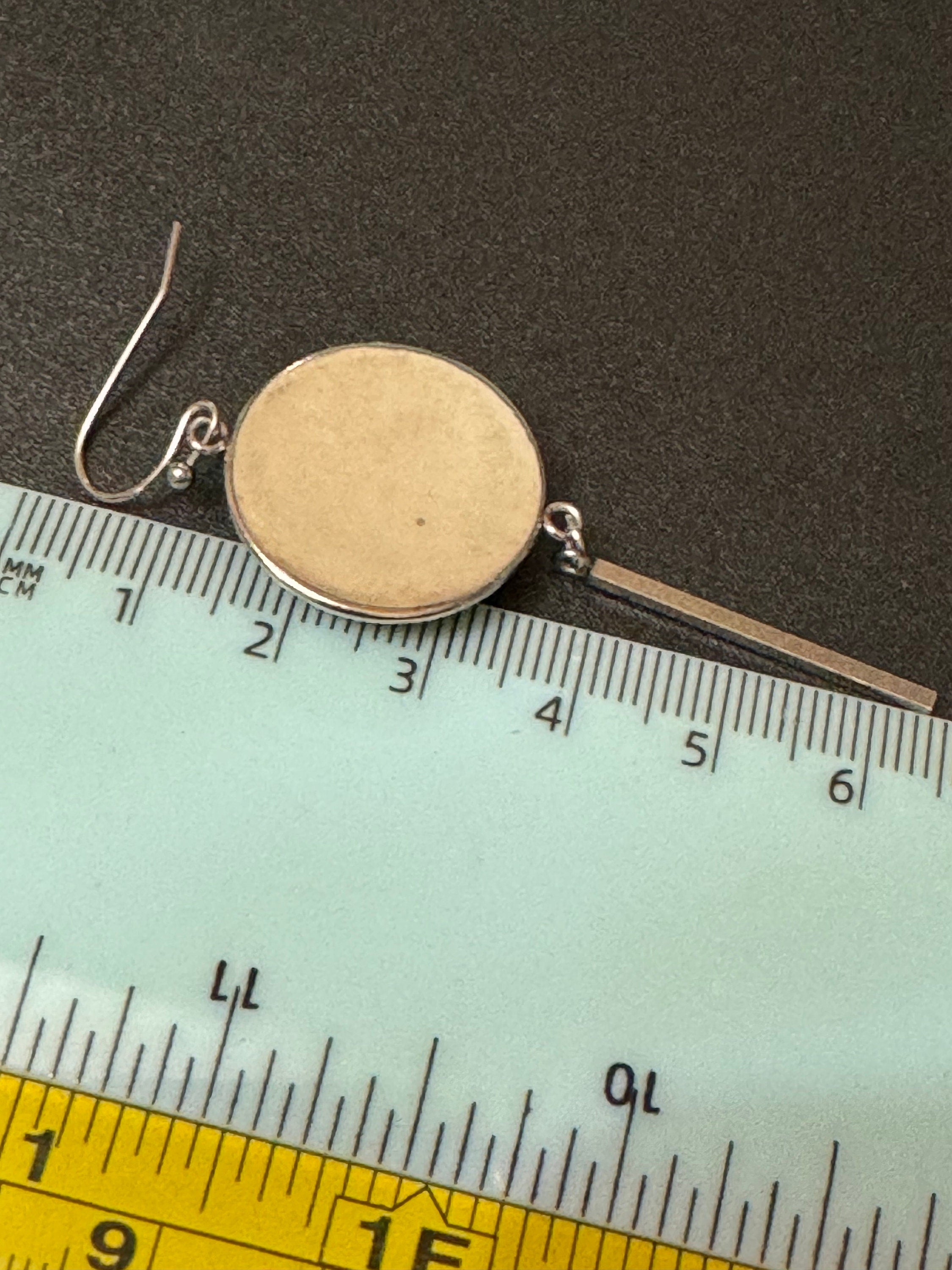 Turquoise Gemstone Dangle Earrings: Western Stainless Steel Earwires