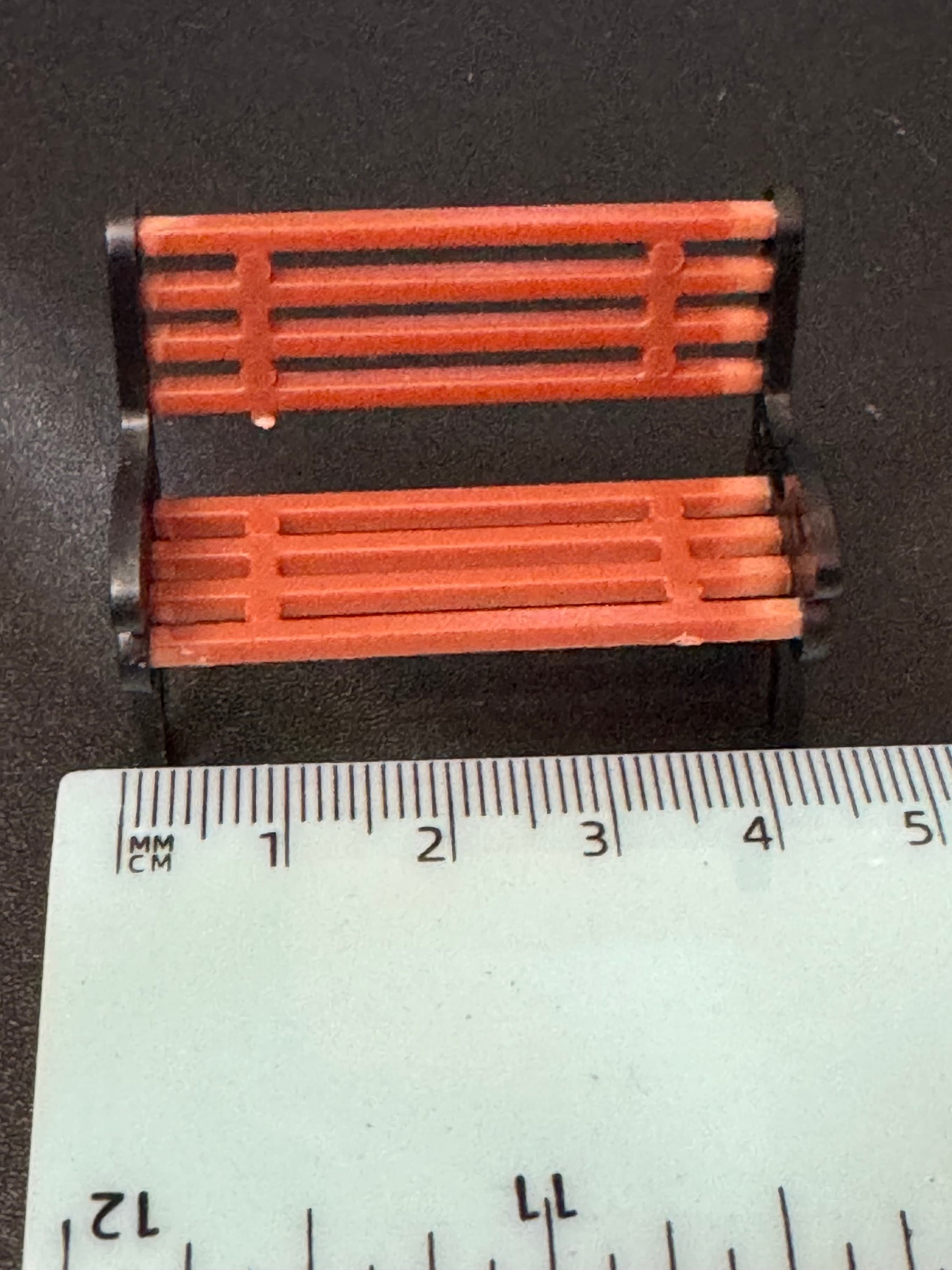 Miniature Park Bench: Brown & Black Plastic Cake Topper (4cm)