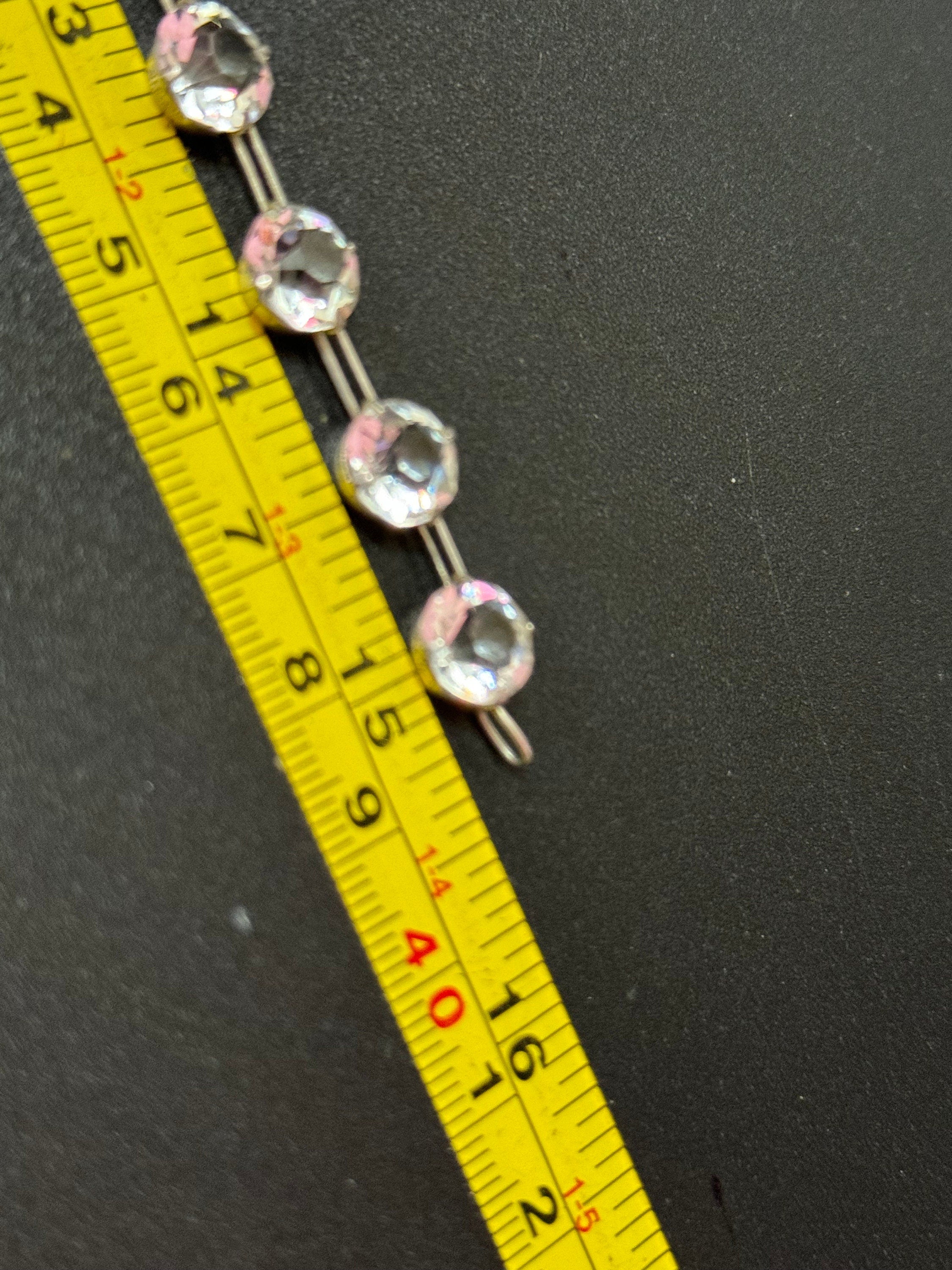 Art Deco Sterling Silver Rhinestone Necklace - 1920s Bridal Jewelry