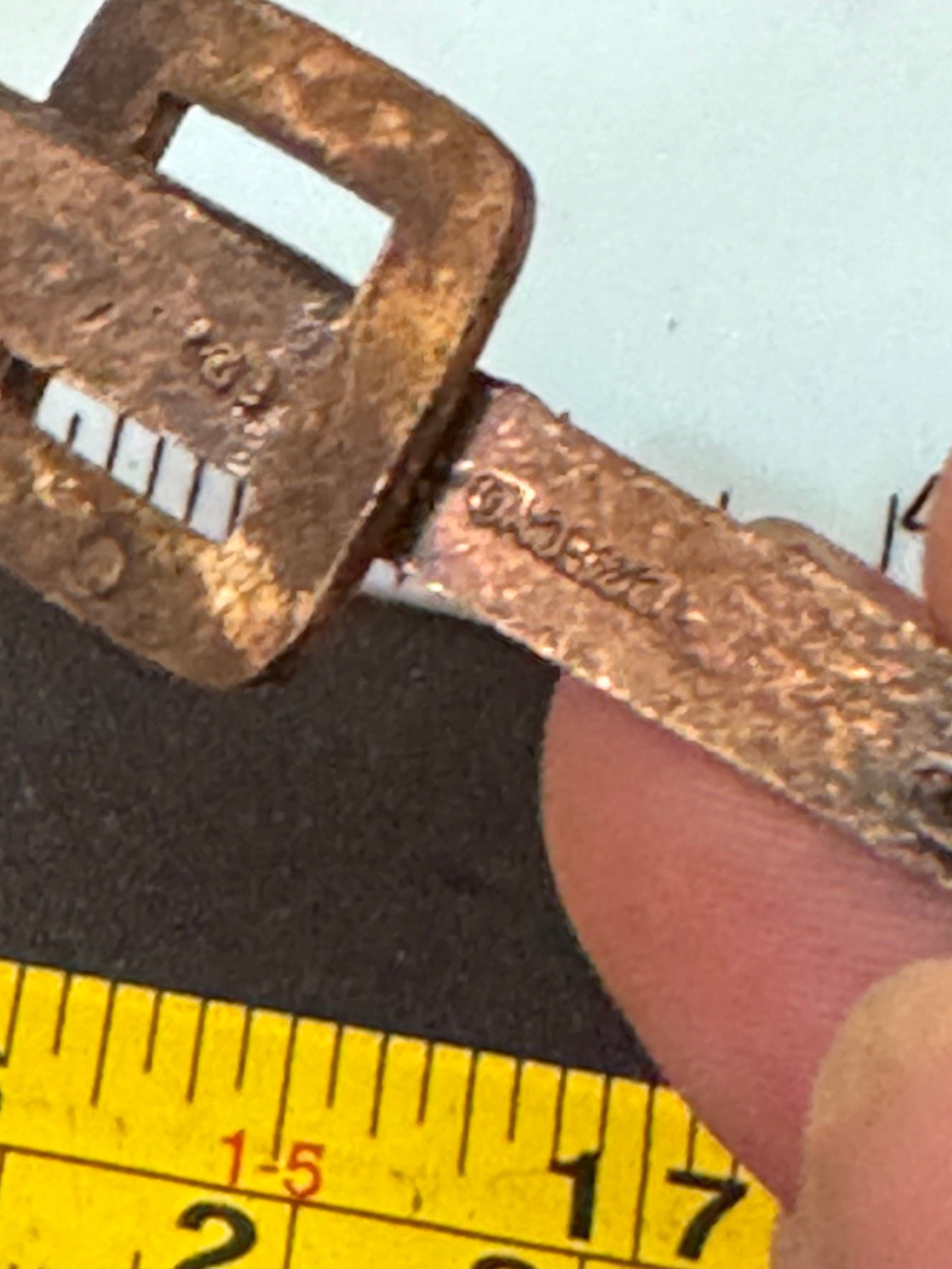 Signed Czech Art Deco Rhinestone Belt Buckle Brooch