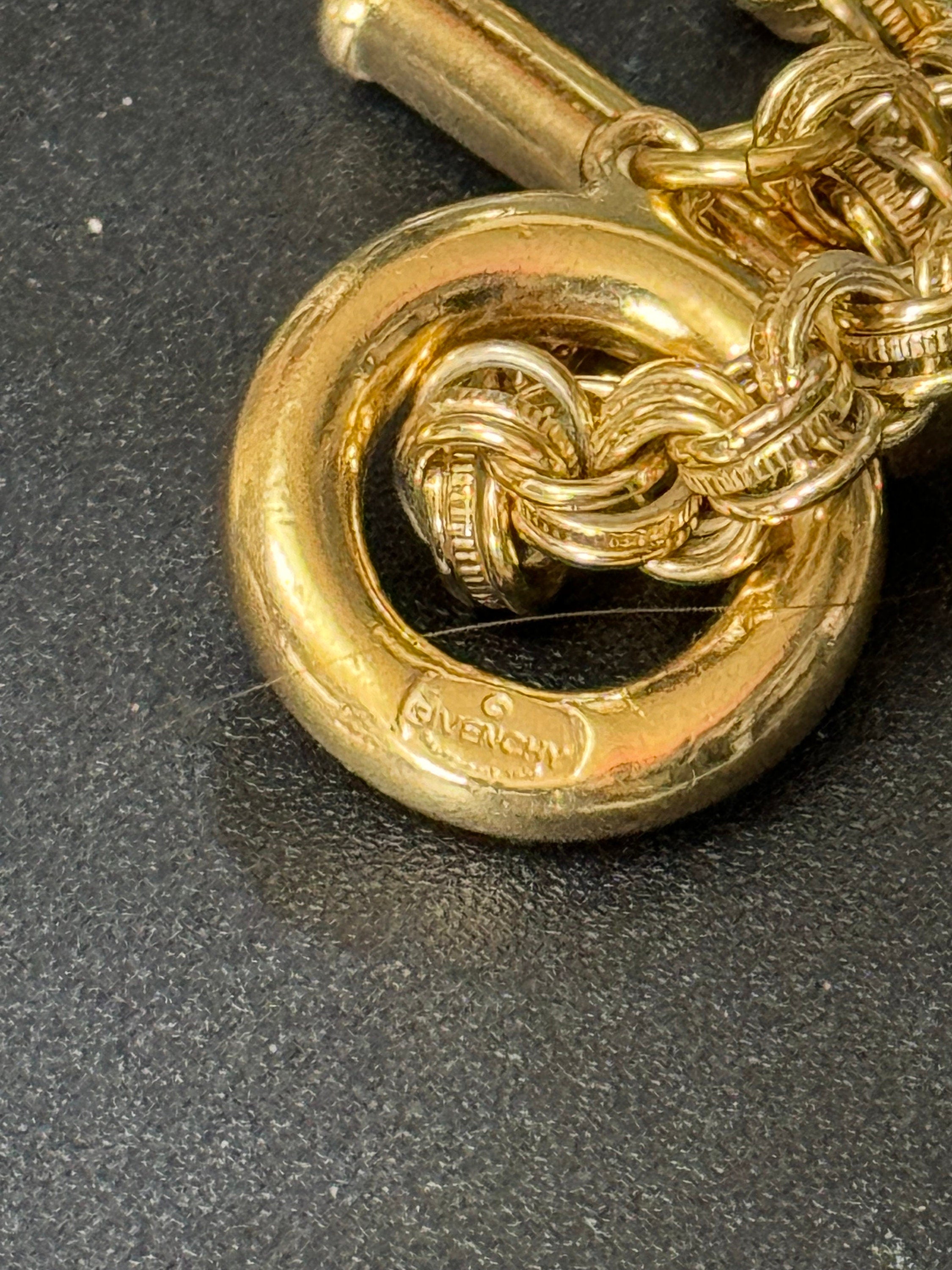 1980s Givenchy, square blue cabochon pendant necklace, designer fully signed