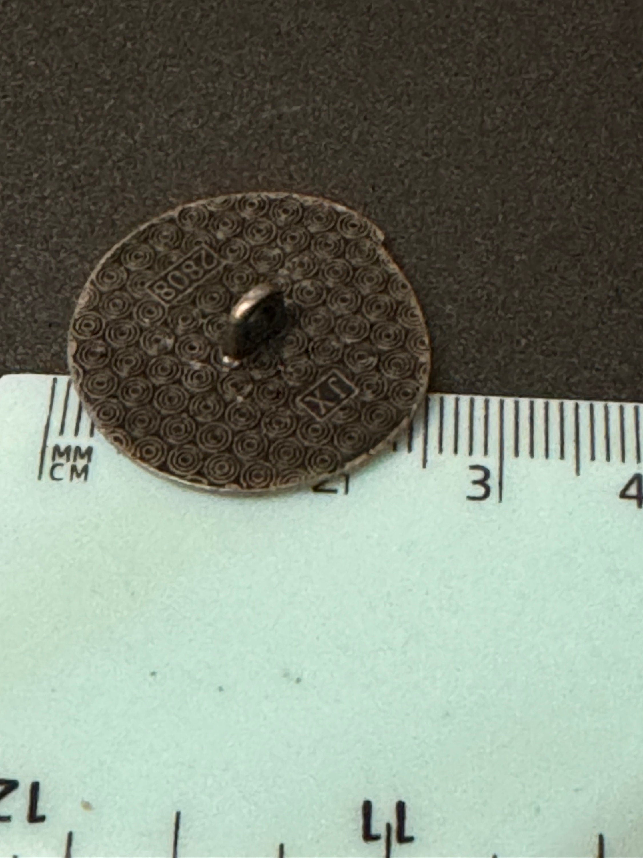 5 x 25mm antiqued brass dark gold tone round swirl coat buttons metal